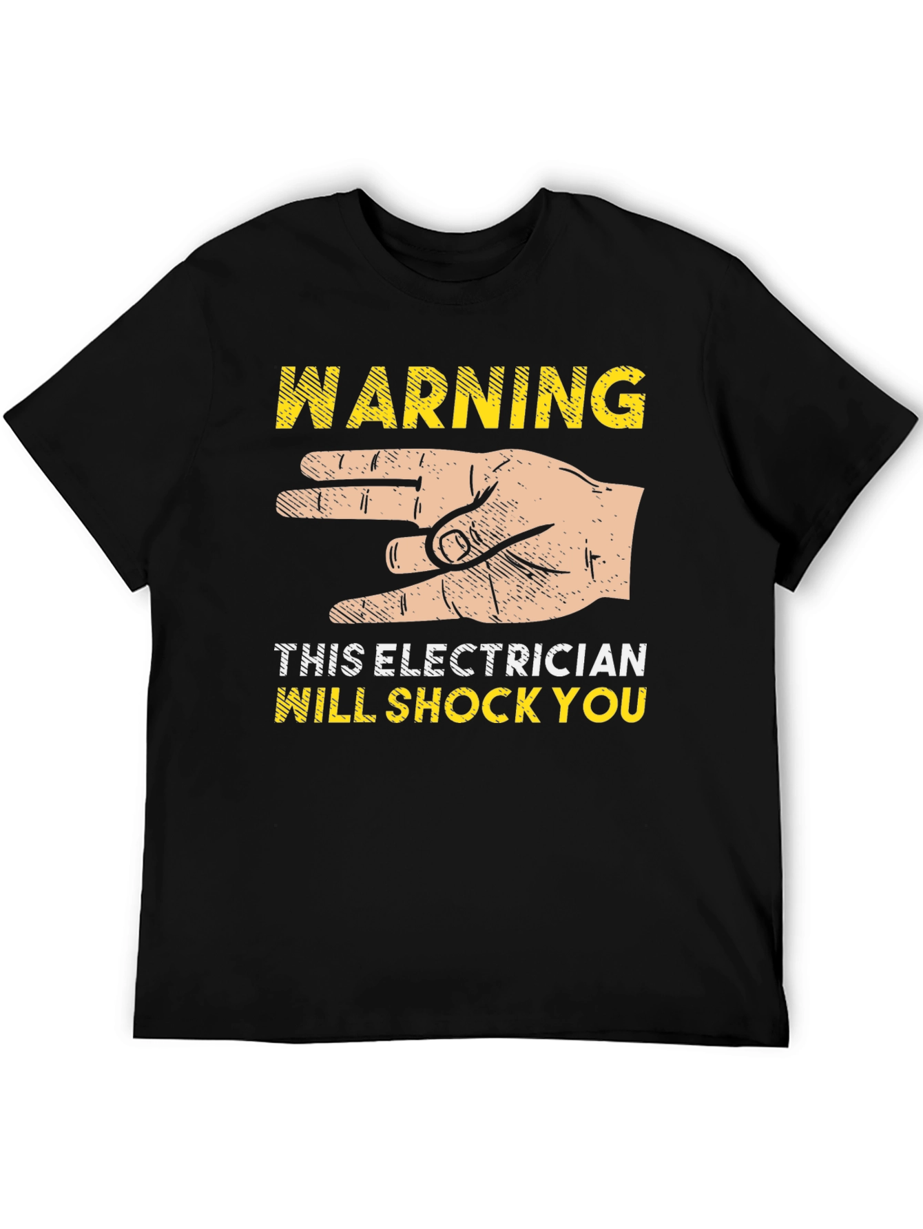Electrician Shock Warning Graphic T-Shirt