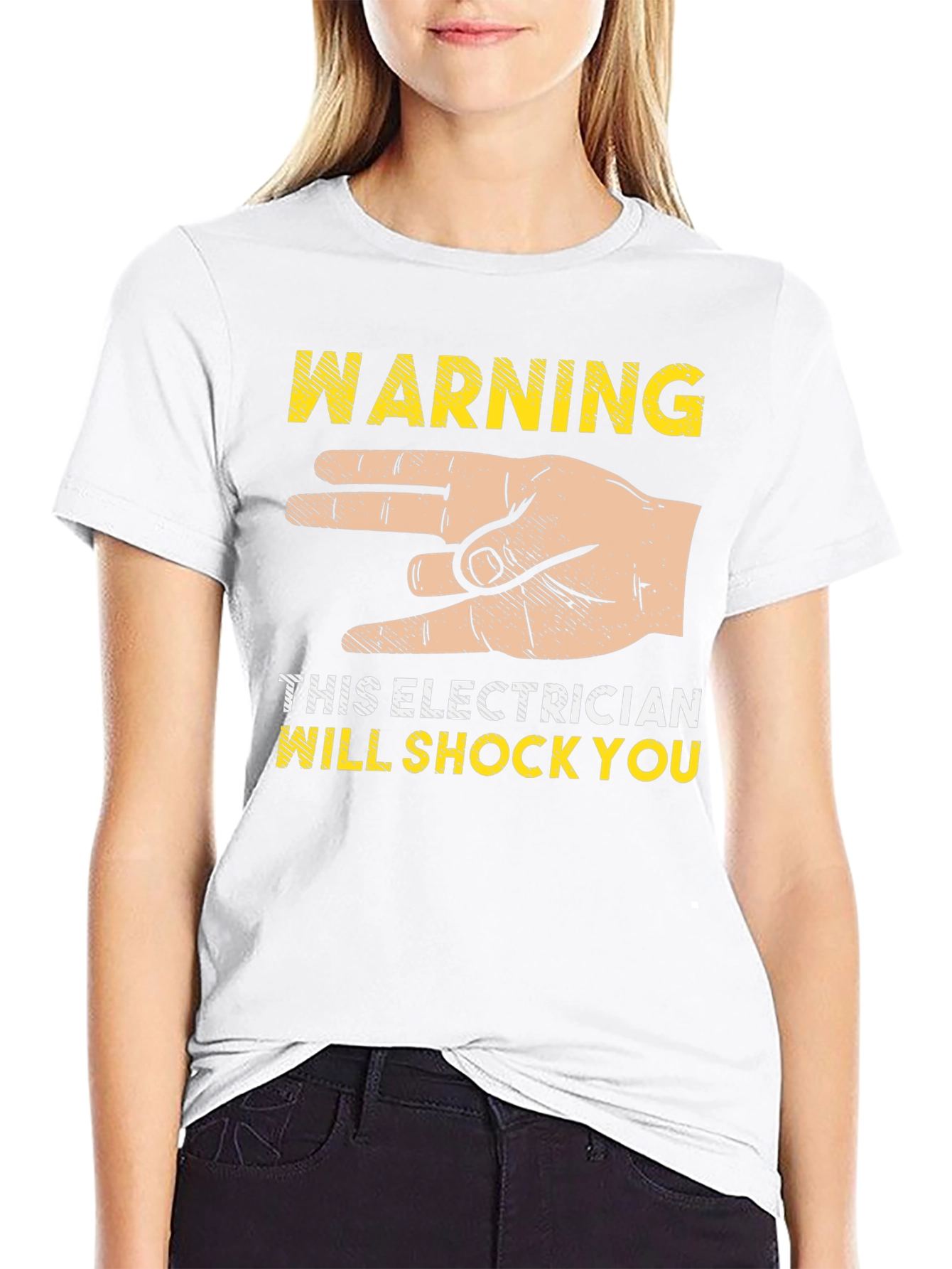 Electrician Shock Warning Graphic T-Shirt