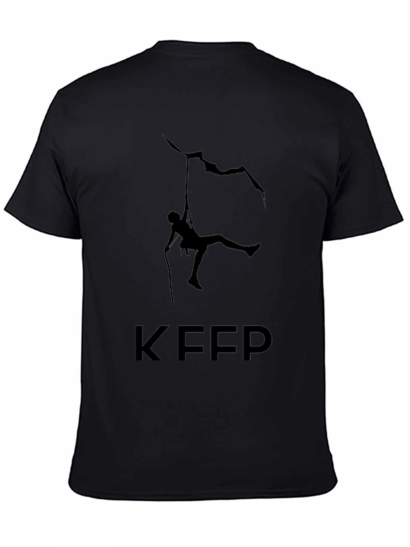 Climbing Silhouette Black T-Shirt: Keep Climbing!
