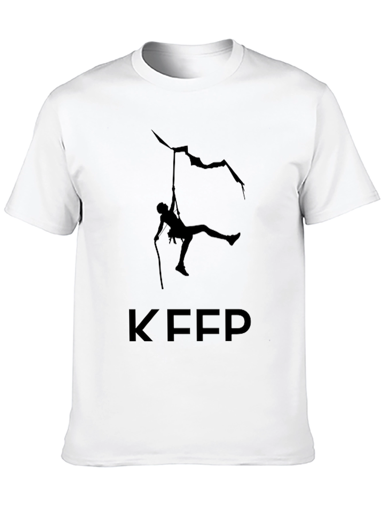 Climbing Silhouette Black T-Shirt: Keep Climbing!