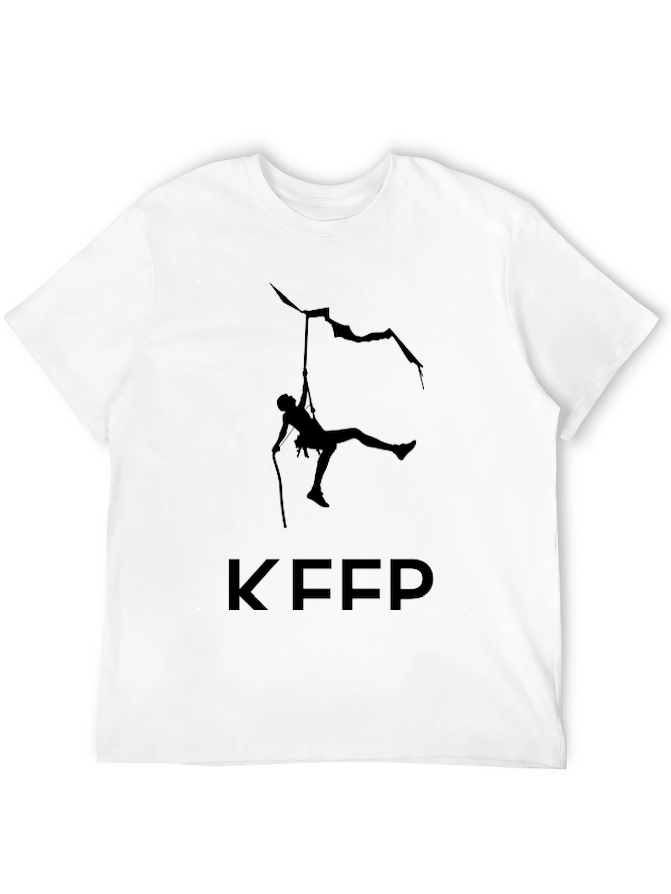 Climbing Silhouette Black T-Shirt: Keep Climbing!
