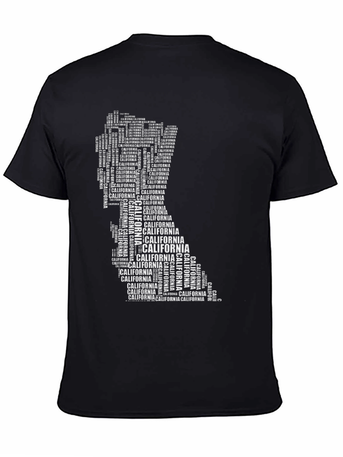 California State Typography T-Shirt - Black