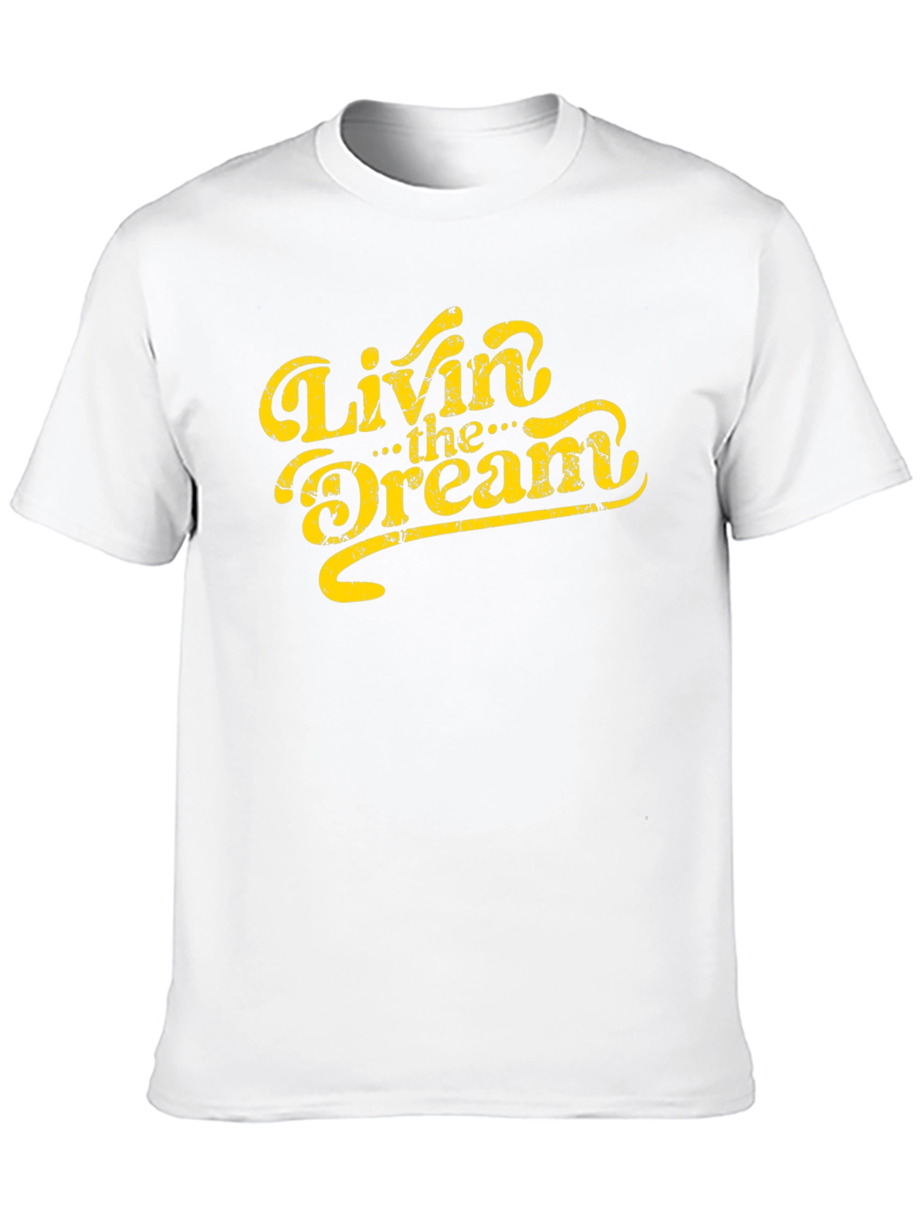 Livin the Dream Graphic Tee - Black Cotton T-Shirt