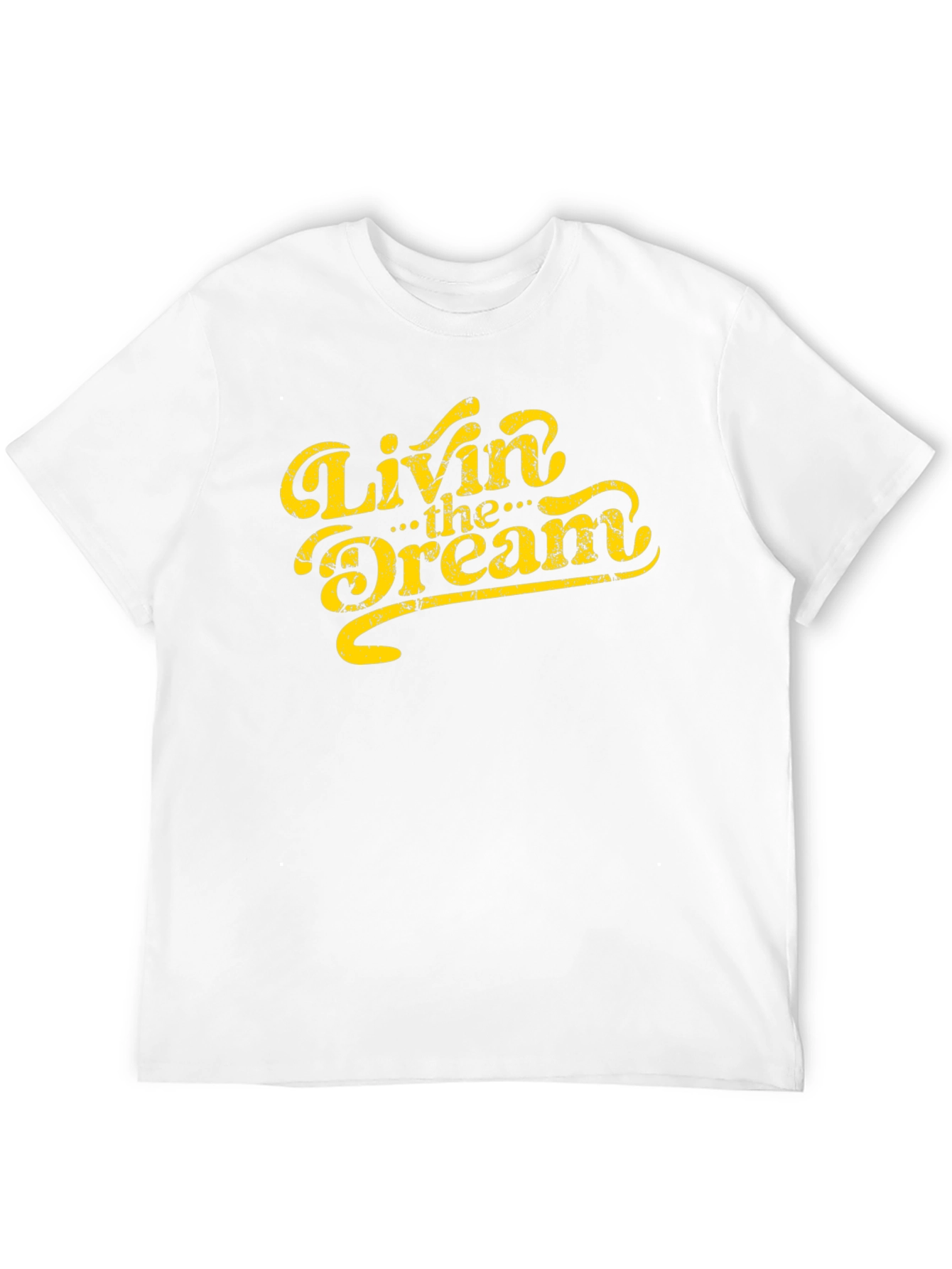Livin the Dream Graphic Tee - Black Cotton T-Shirt