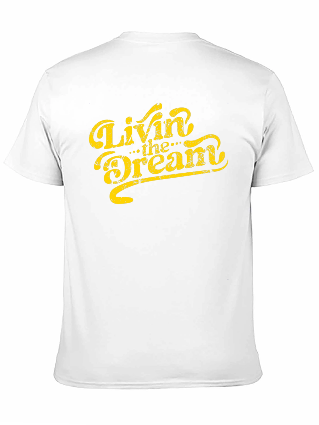 Livin the Dream Graphic Tee - Black Cotton T-Shirt