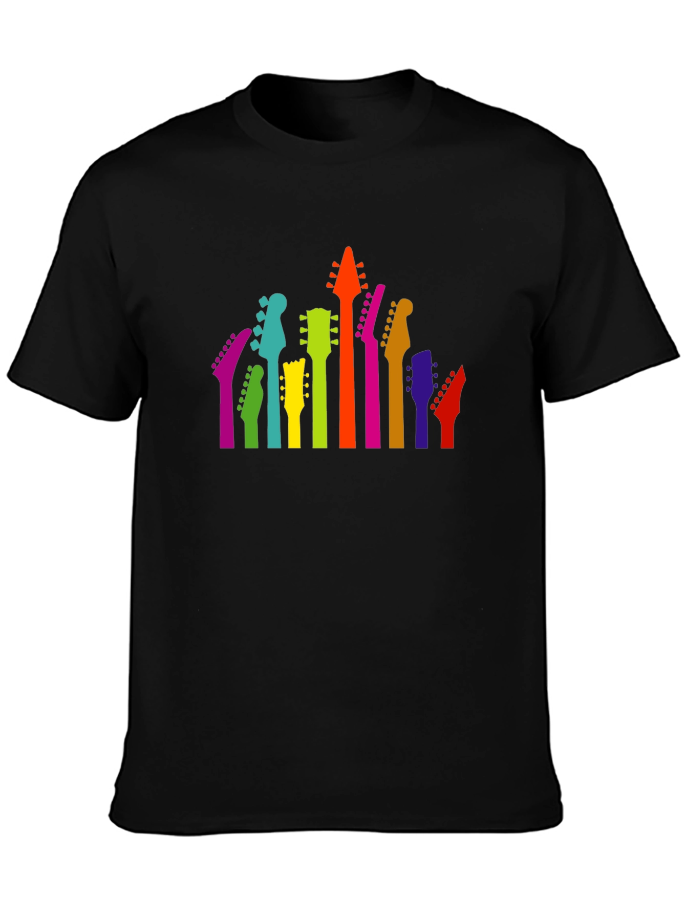 Colorful Guitar Head T-Shirt