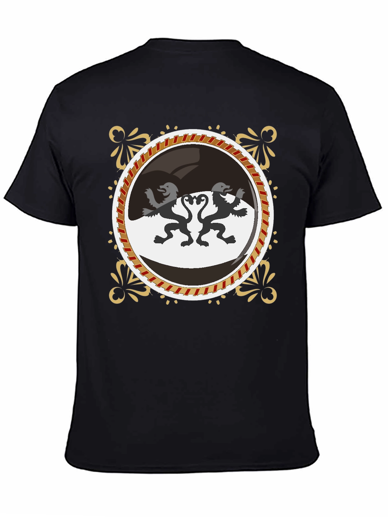 Lion Crest Graphic Black Tee
