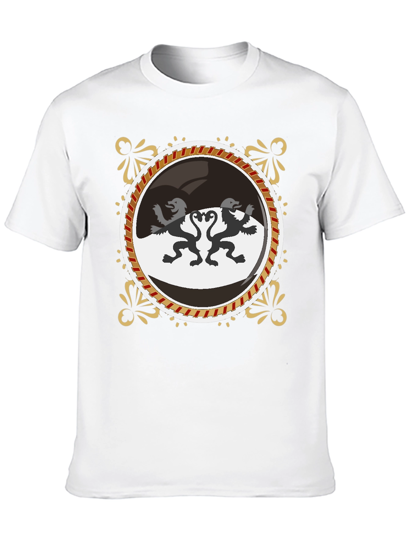 Lion Crest Graphic Black Tee