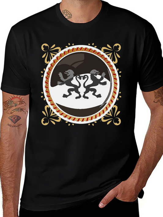 Lion Crest Graphic Black Tee