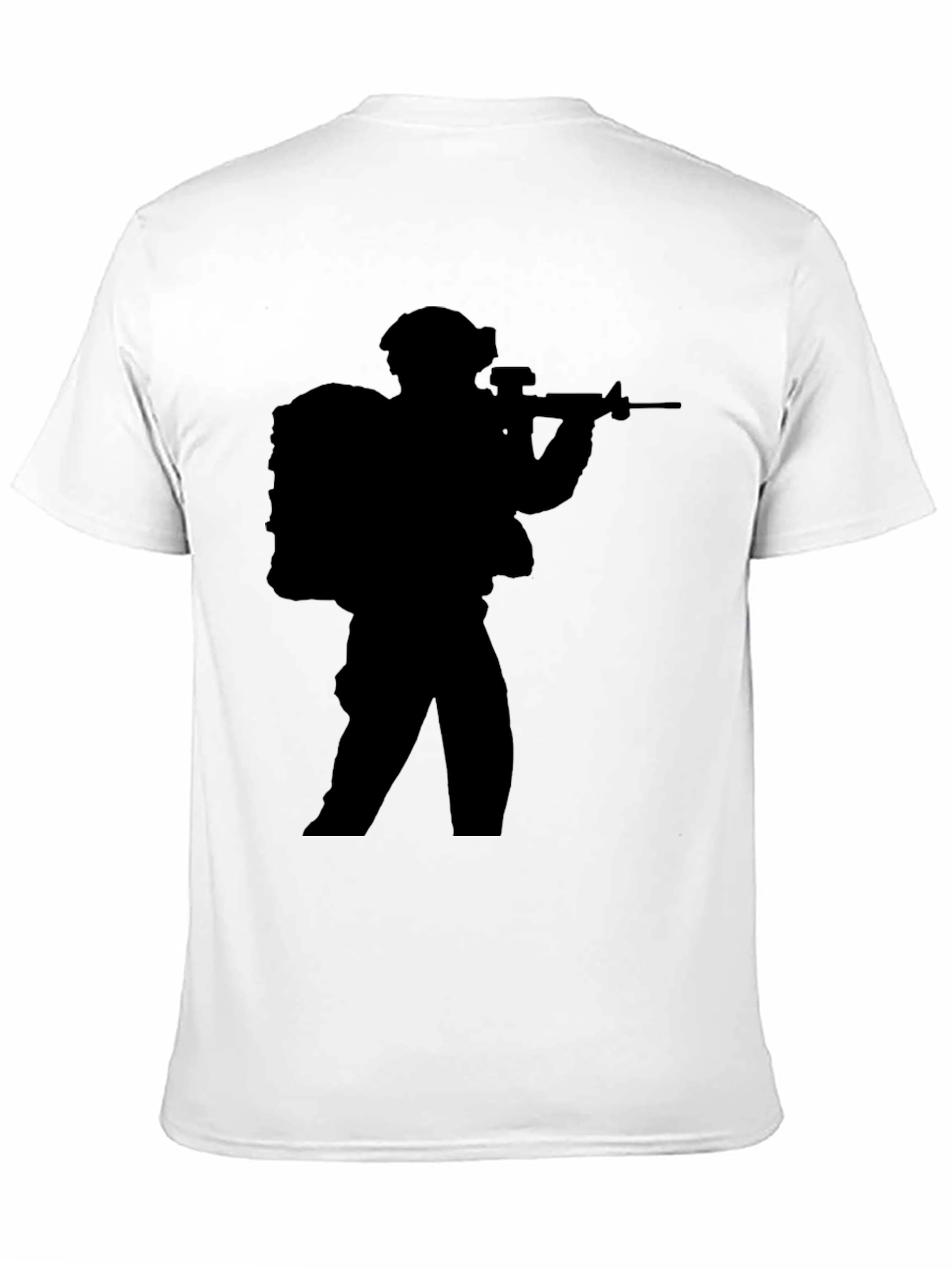 Military Silhouette Black T-Shirt