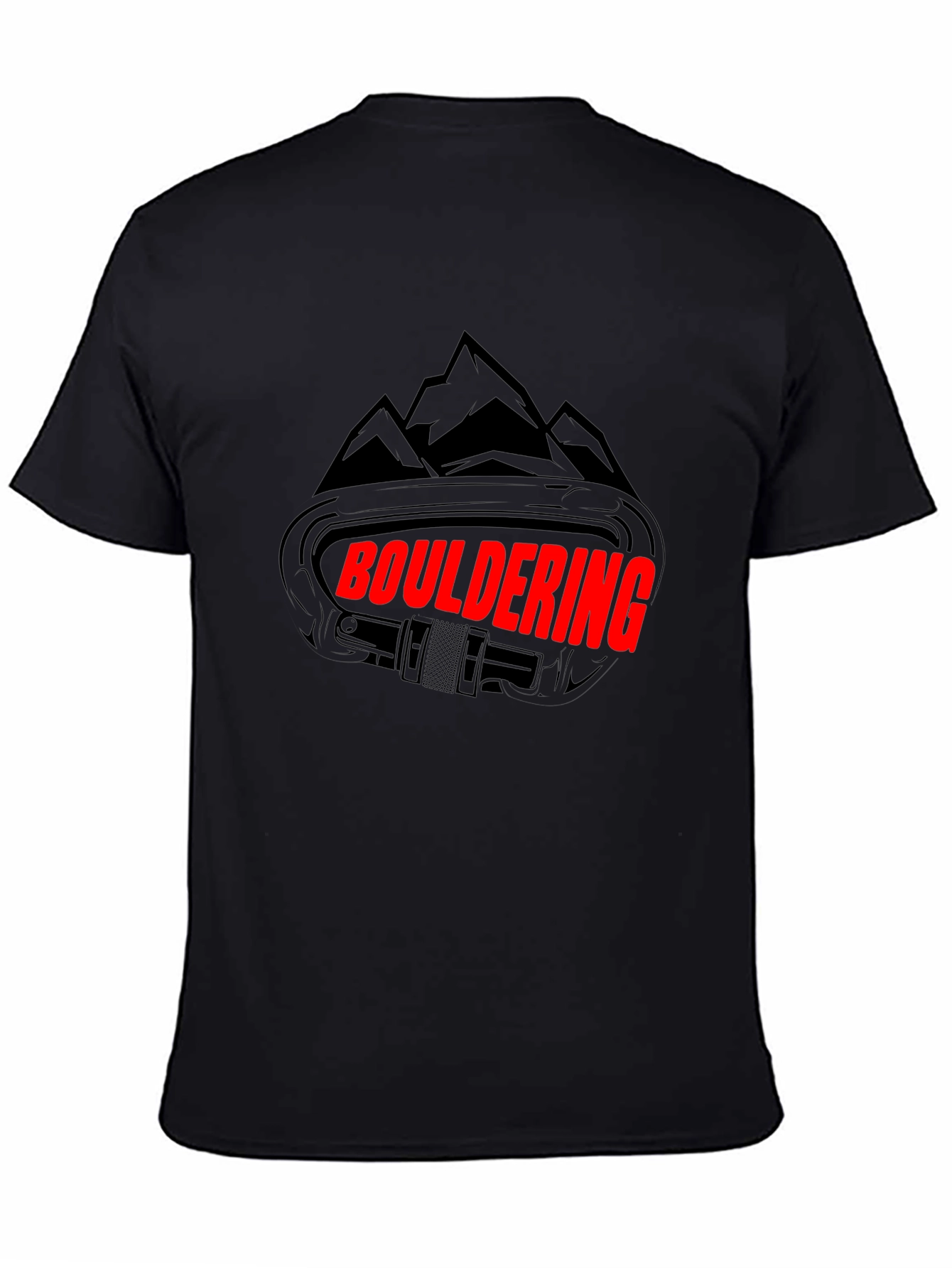 Bouldering Carabiner Graphic Tee - Black