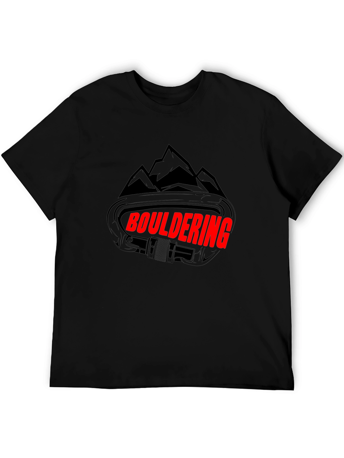 Bouldering Carabiner Graphic Tee - Black