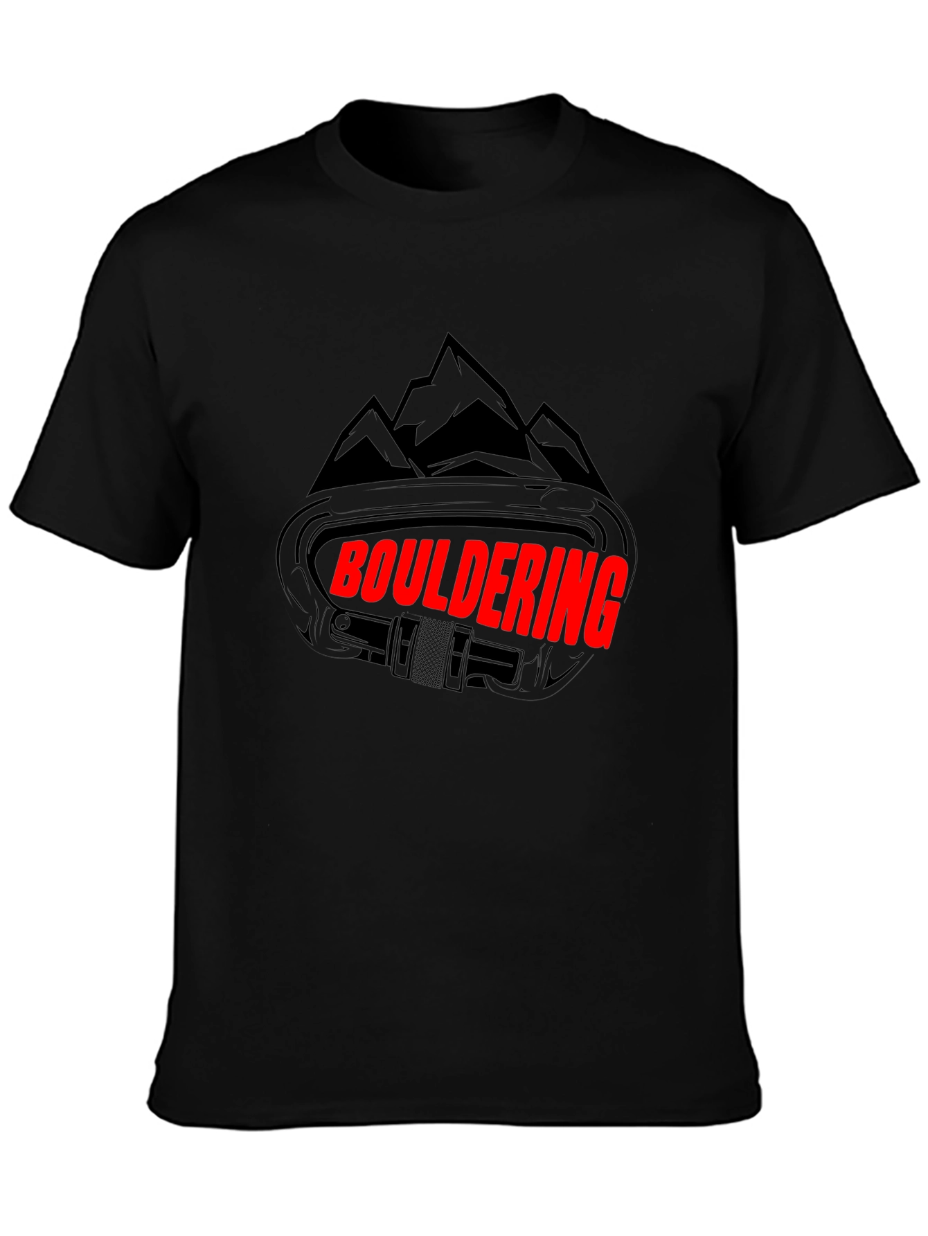 Bouldering Carabiner Graphic Tee - Black