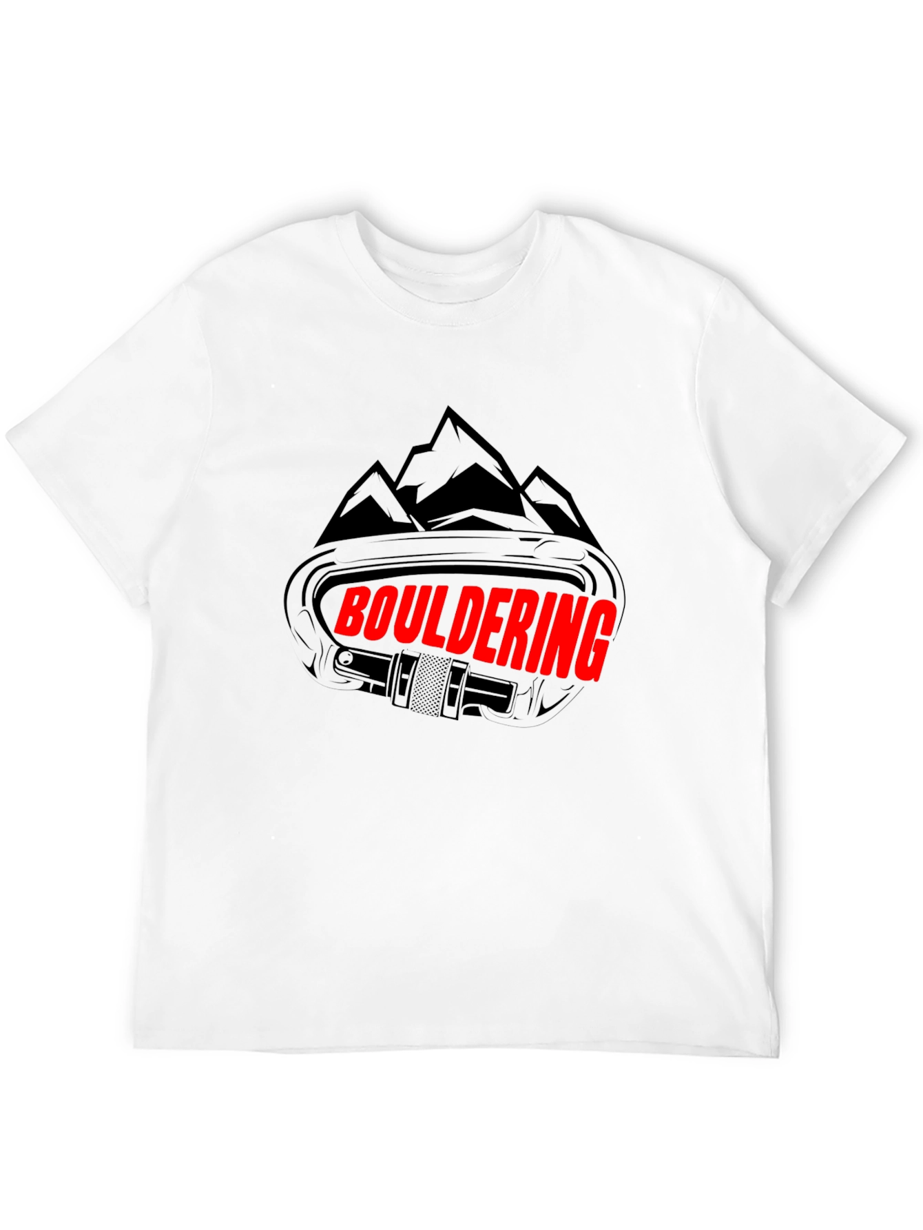 Bouldering Carabiner Graphic Tee - Black