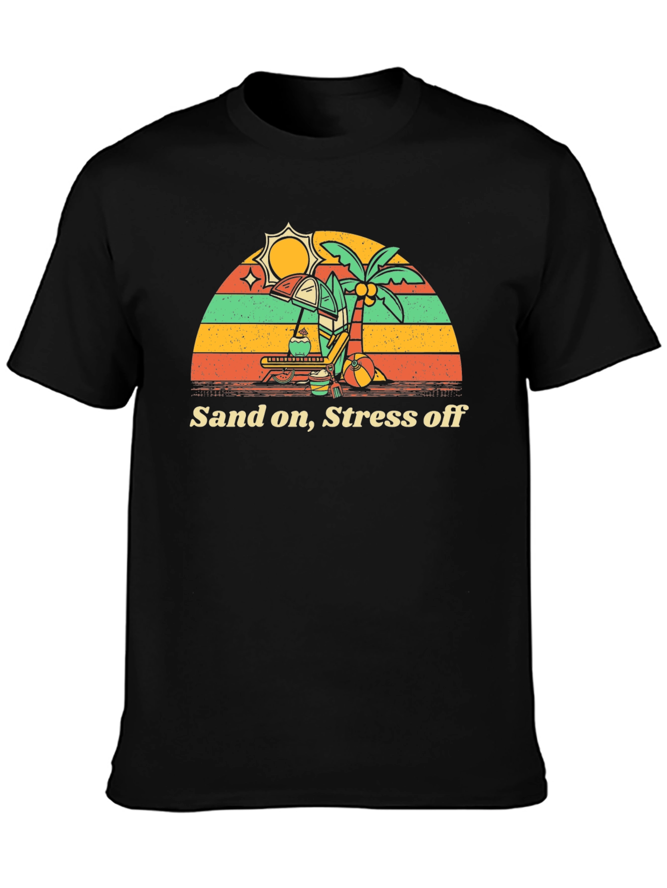 Sand On Stress Off Beach Vacation T-Shirt