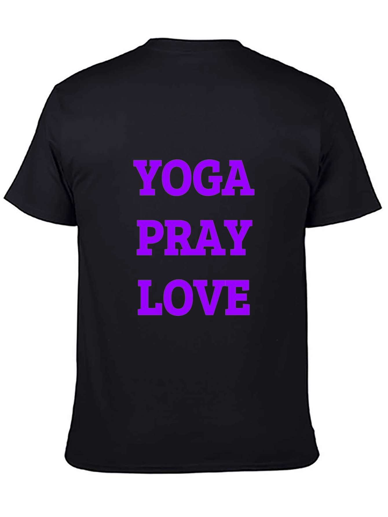 Yoga Pray Love Graphic Tee - Black Casual T-Shirt