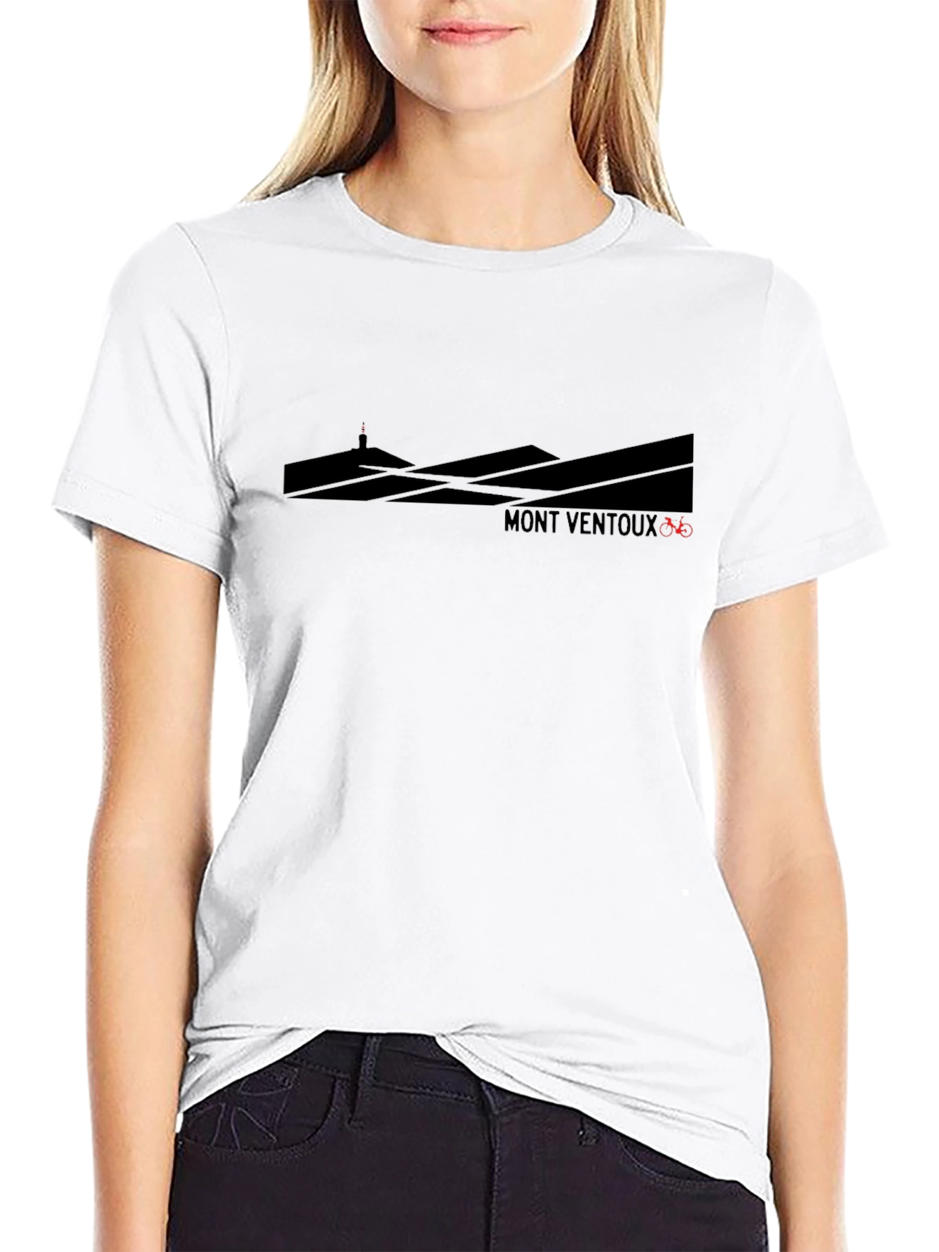 Mont Ventoux Cycling T-Shirt - Black Graphic Tee