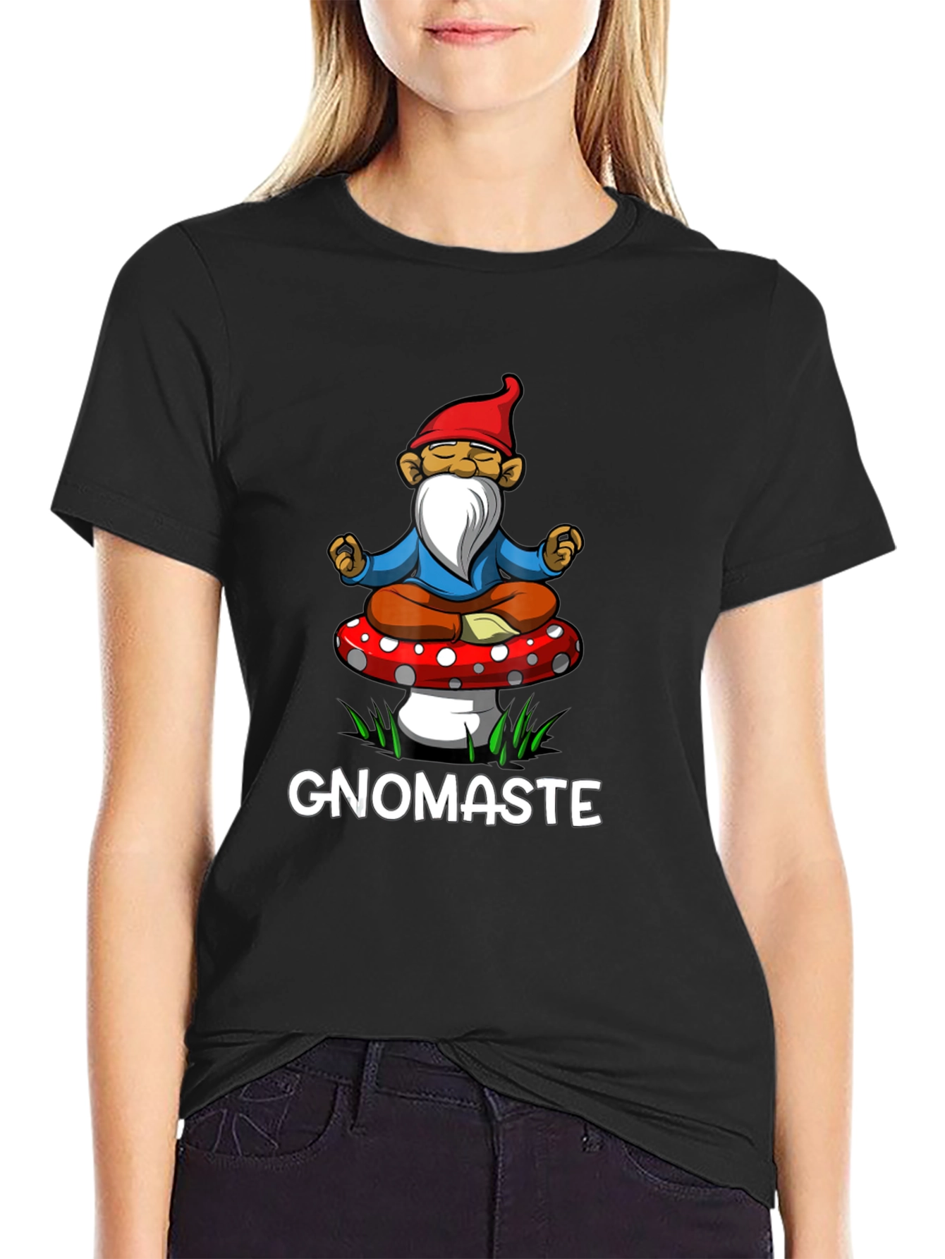 Gnomaste T-Shirt - Relaxed Gnome Meditation Tee