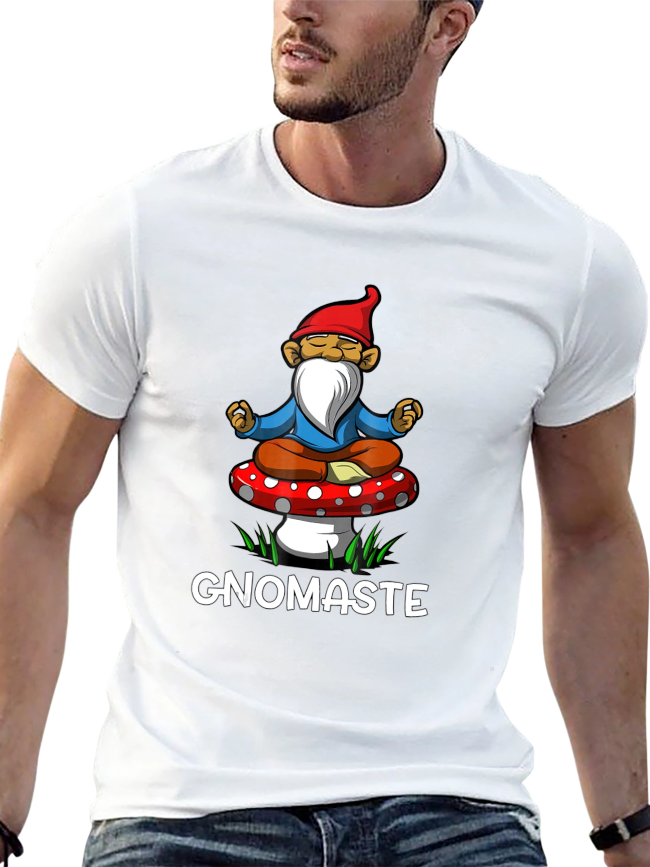 Gnomaste T-Shirt - Relaxed Gnome Meditation Tee