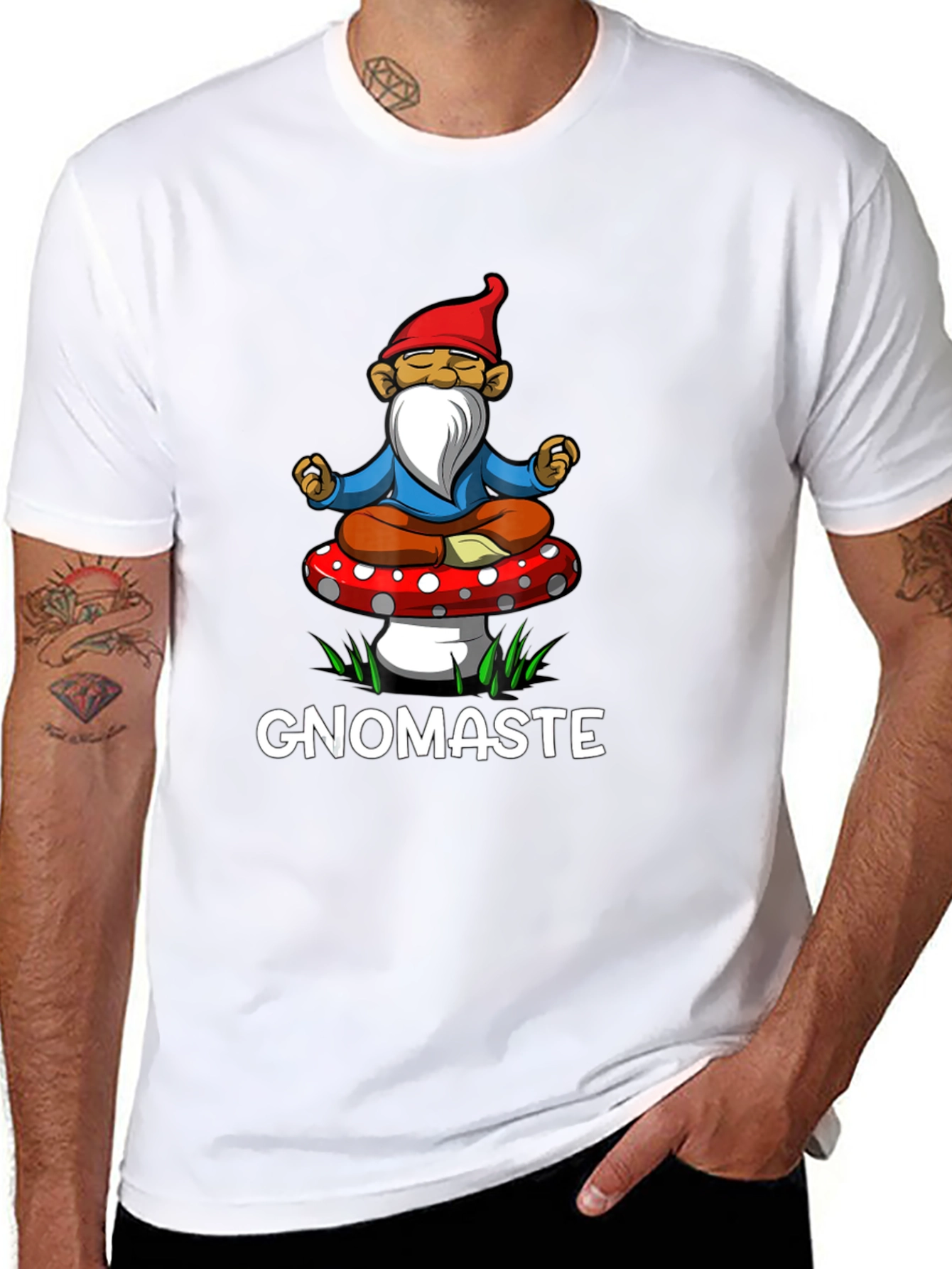 Gnomaste T-Shirt - Relaxed Gnome Meditation Tee