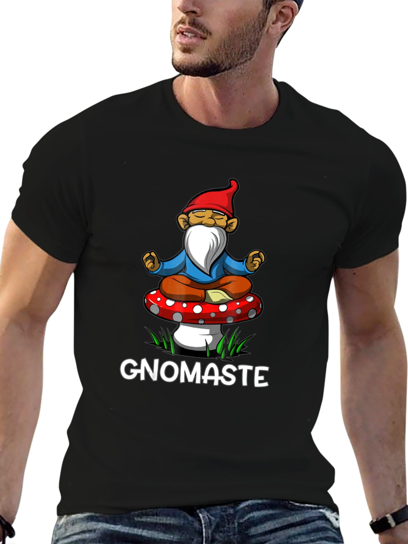 Gnomaste T-Shirt - Relaxed Gnome Meditation Tee