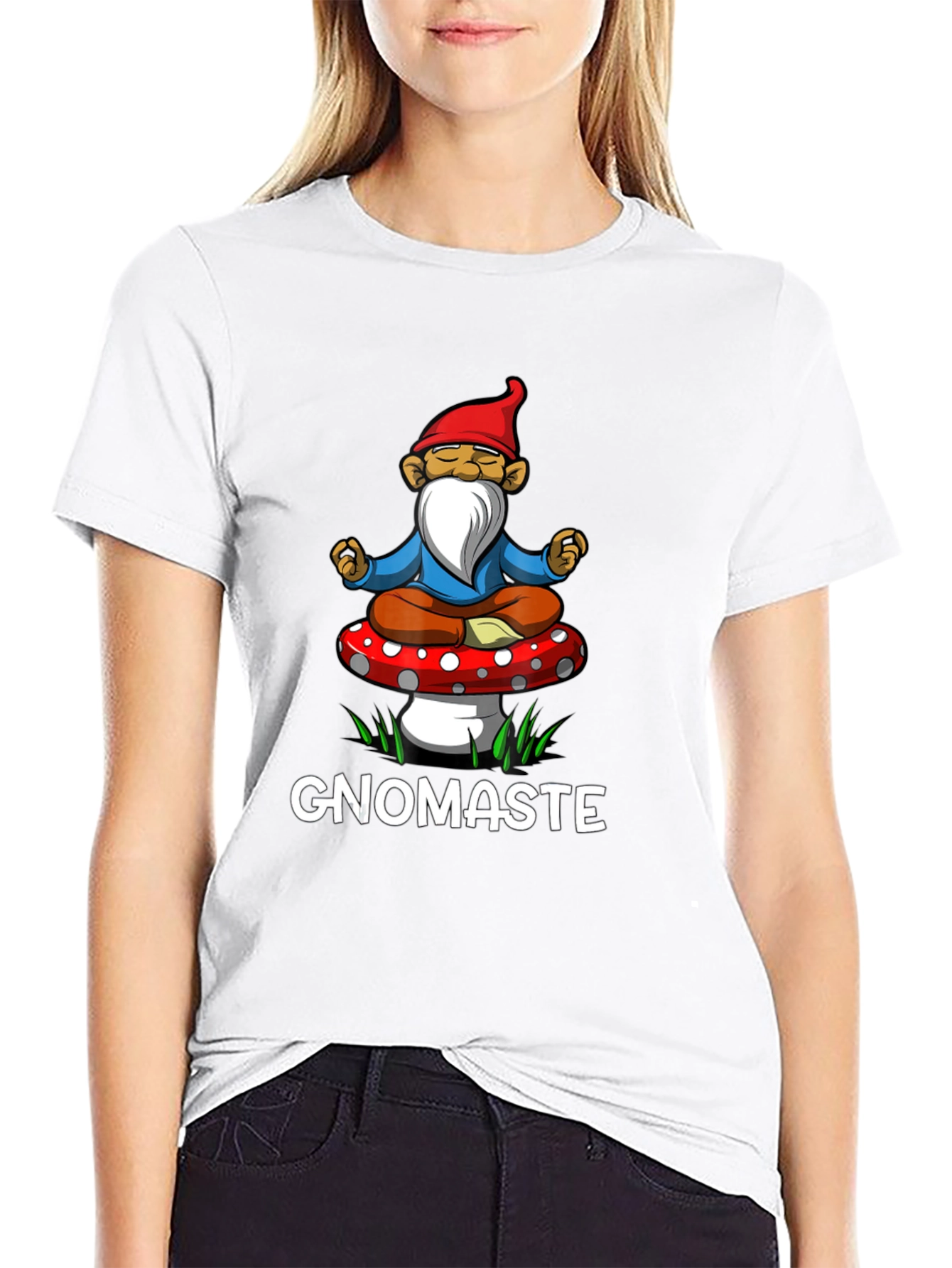 Gnomaste T-Shirt - Relaxed Gnome Meditation Tee
