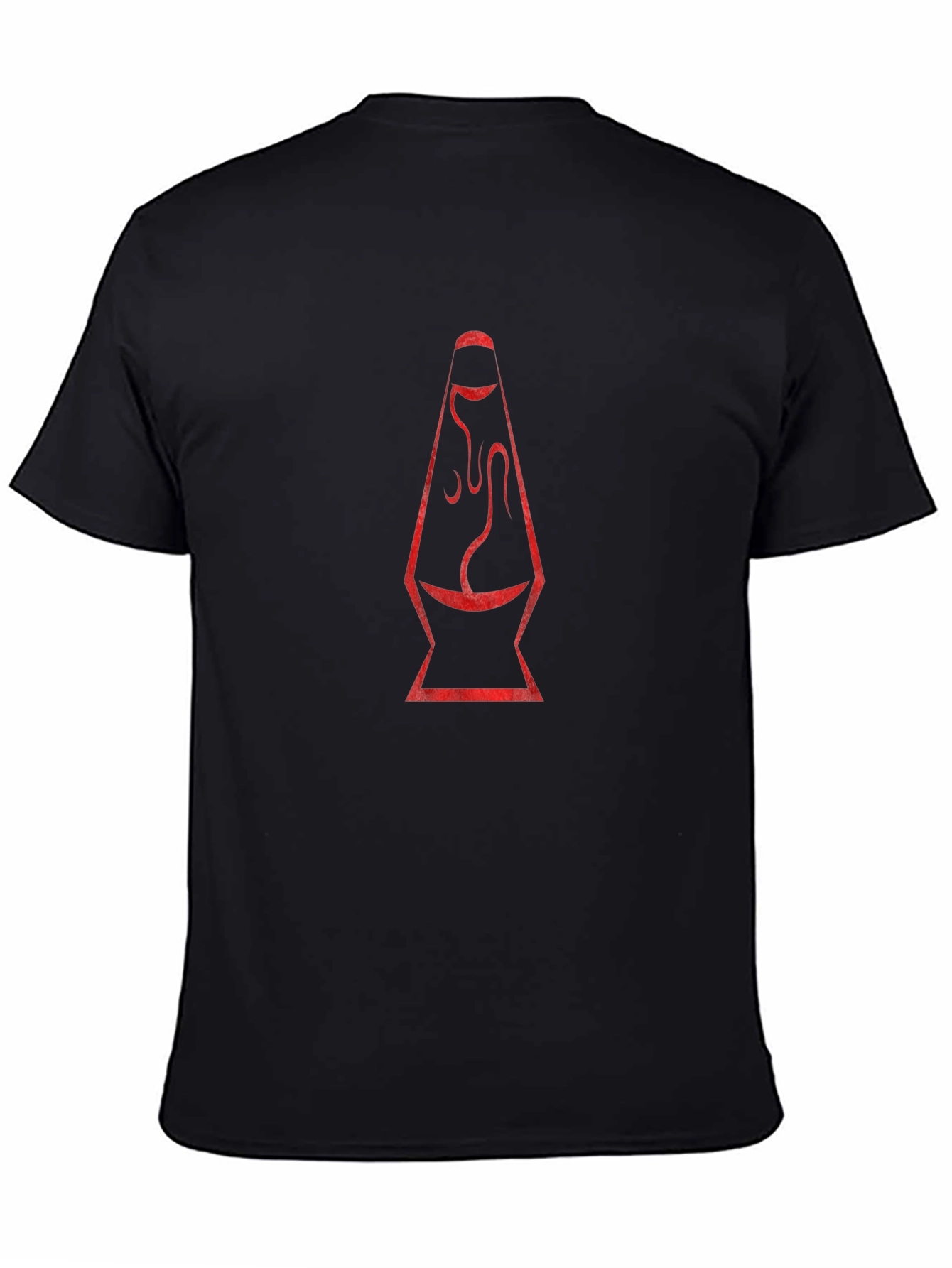 Retro Lava Lamp Graphic Tee - Black Cotton T-Shirt