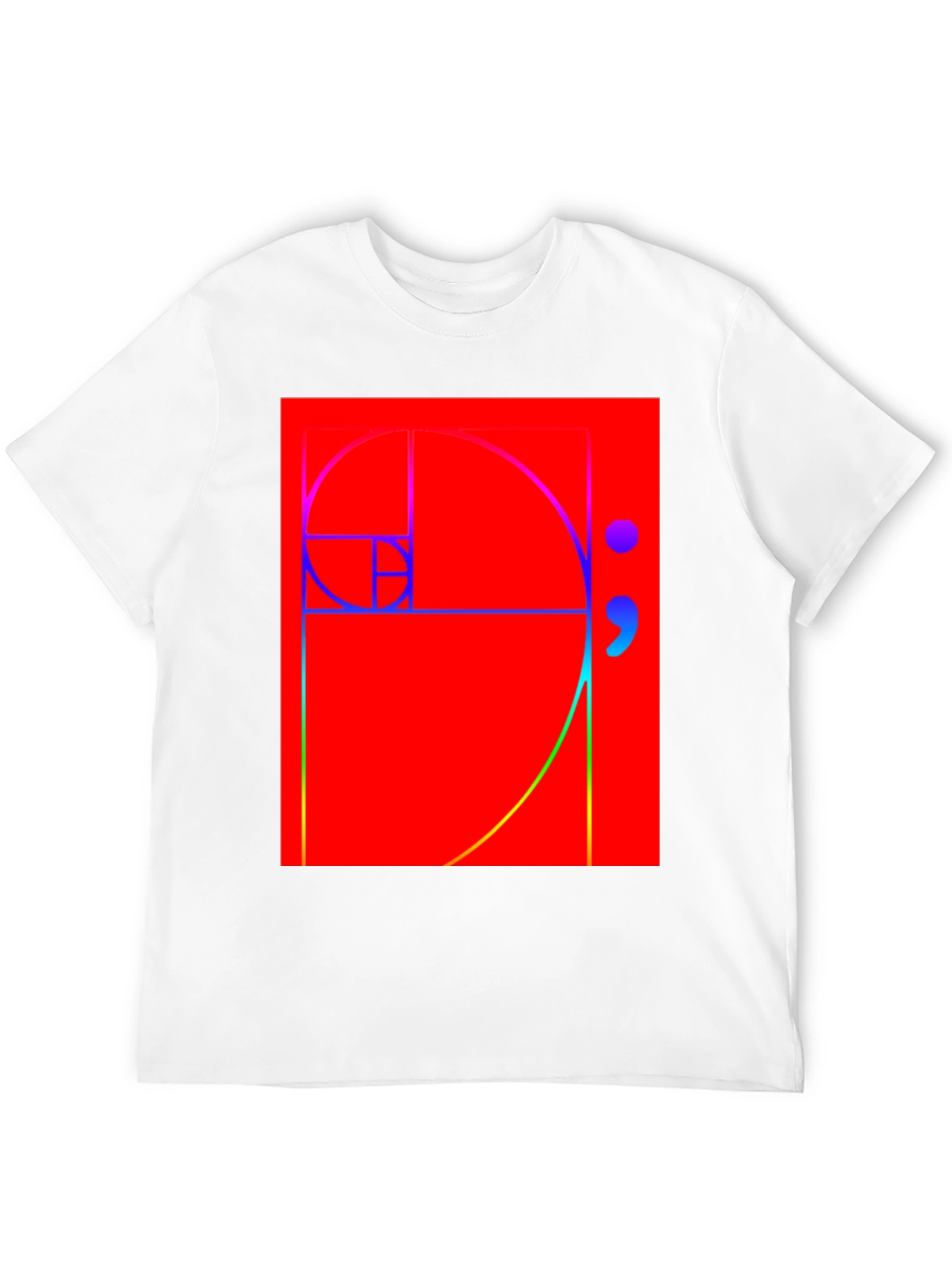 Fibonacci Sequence Graphic Tee - Black Cotton T-Shirt