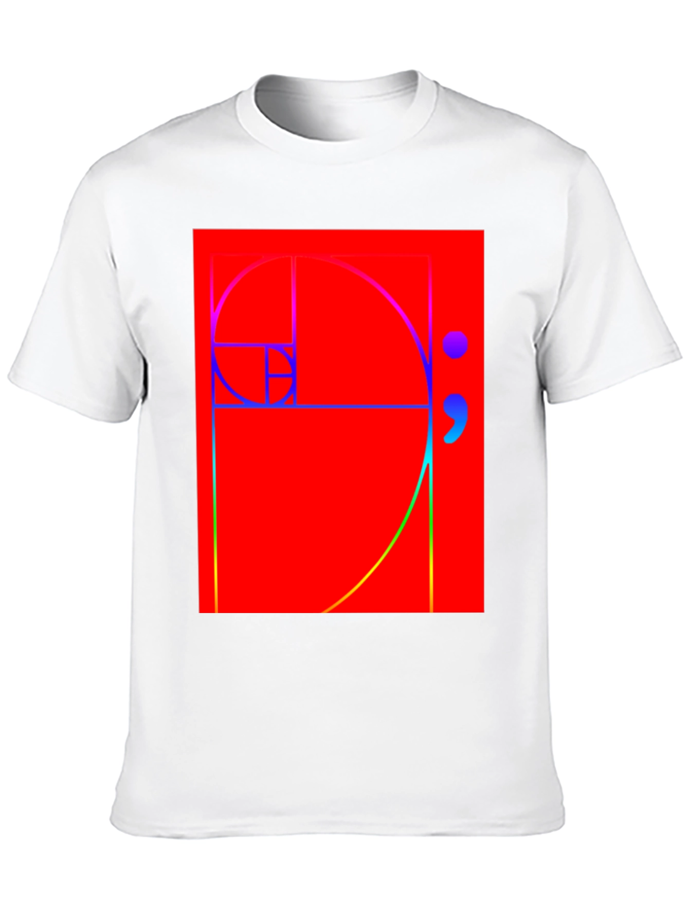 Fibonacci Sequence Graphic Tee - Black Cotton T-Shirt