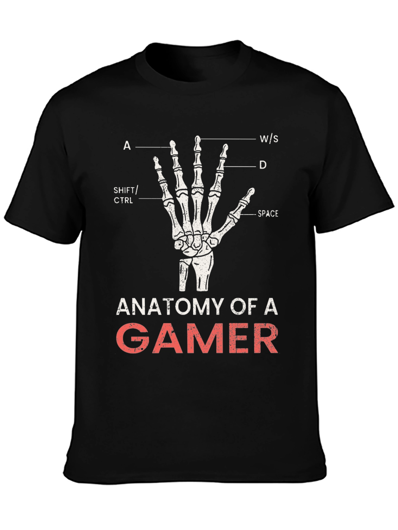 Anatomy of a Gamer Black T-Shirt