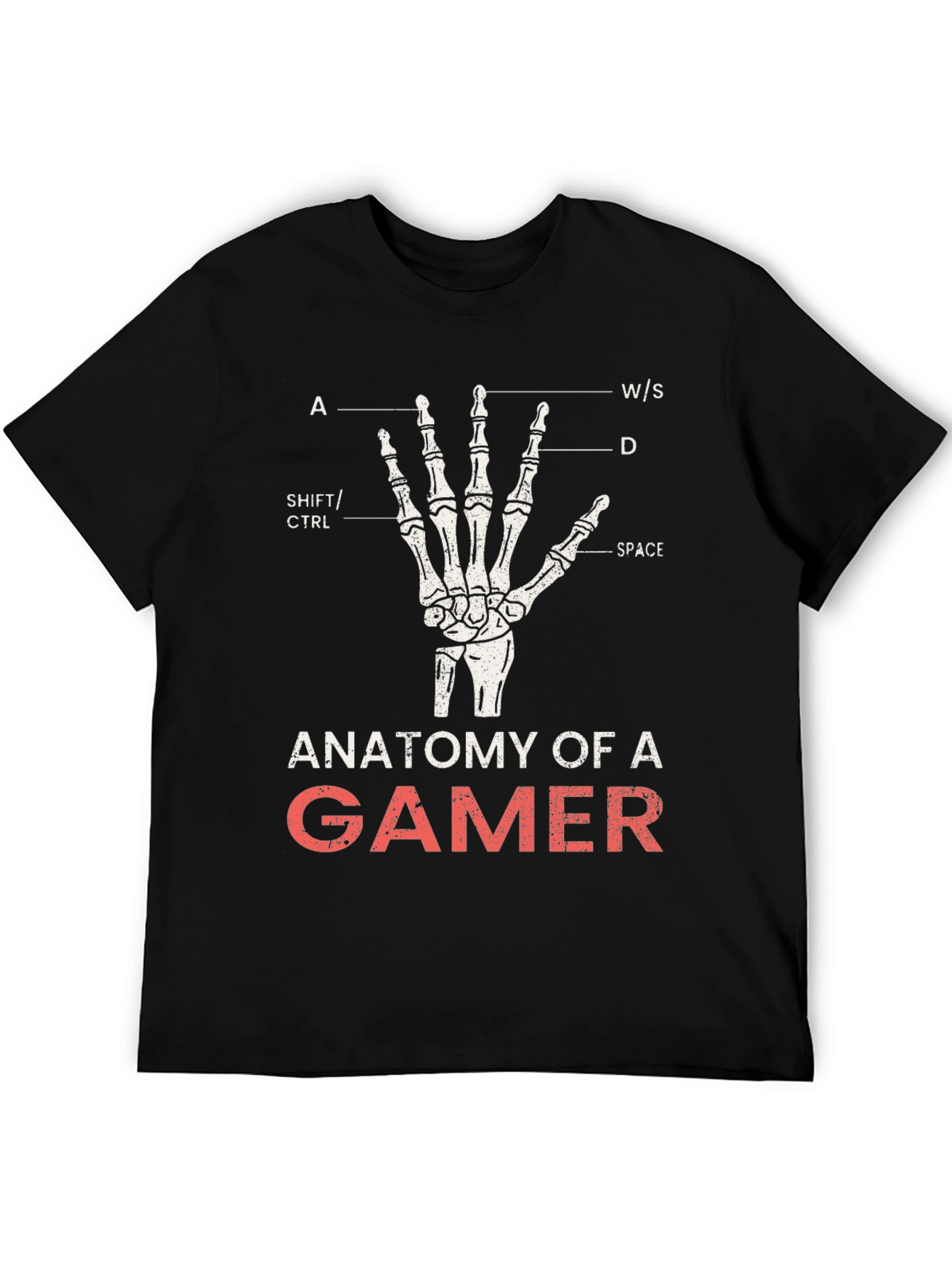 Anatomy of a Gamer Black T-Shirt