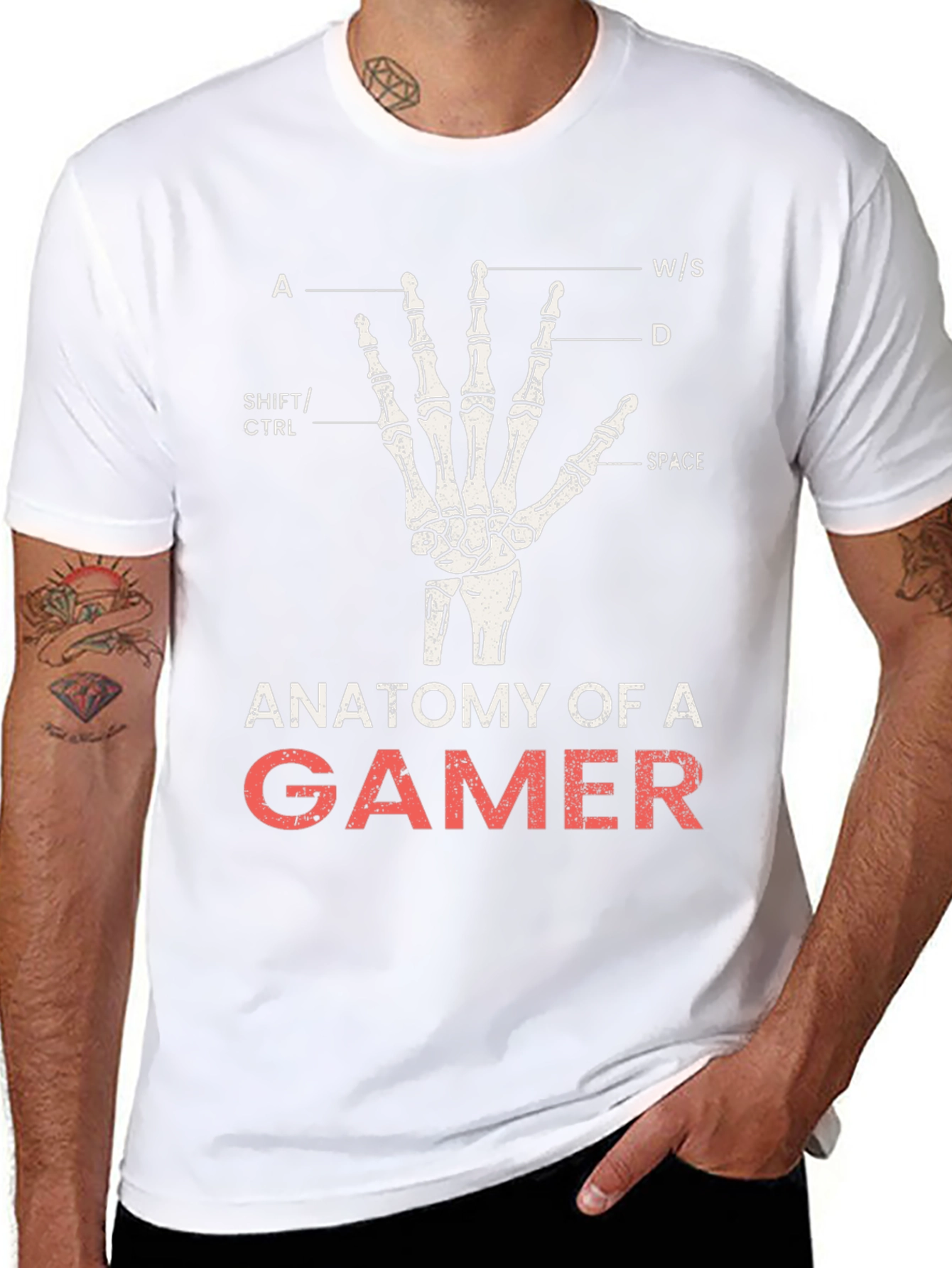Anatomy of a Gamer Black T-Shirt