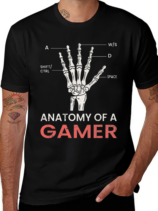 Anatomy of a Gamer Black T-Shirt