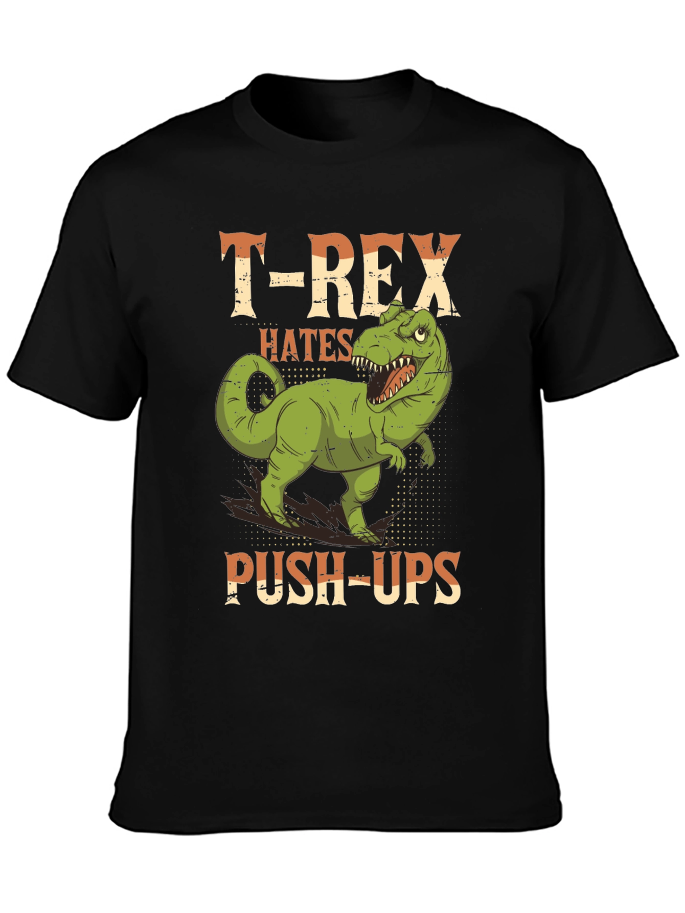 T-Rex Hates Push-Ups Graphic Tee