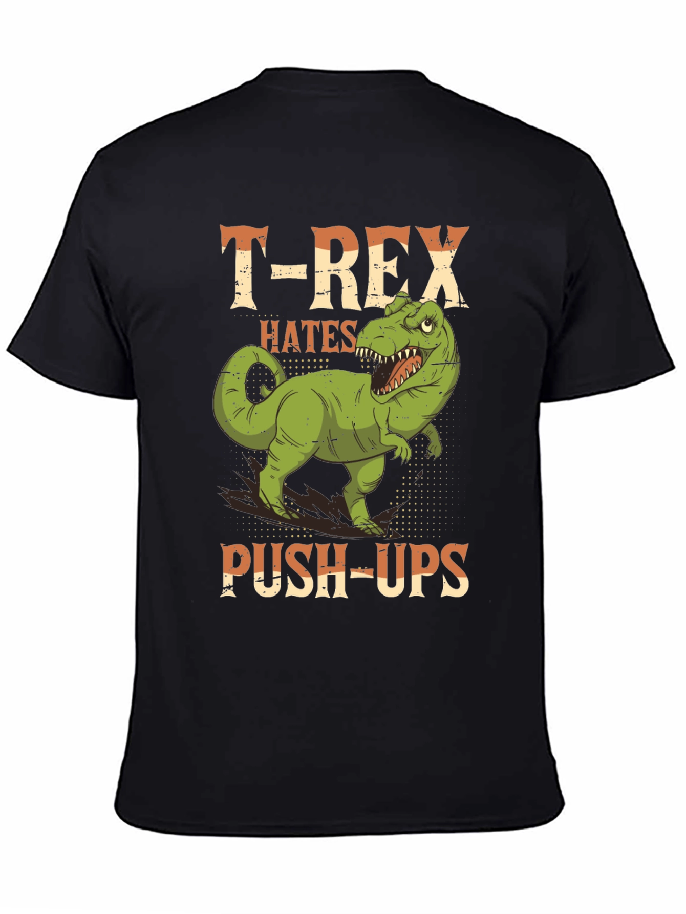 T-Rex Hates Push-Ups Graphic Tee