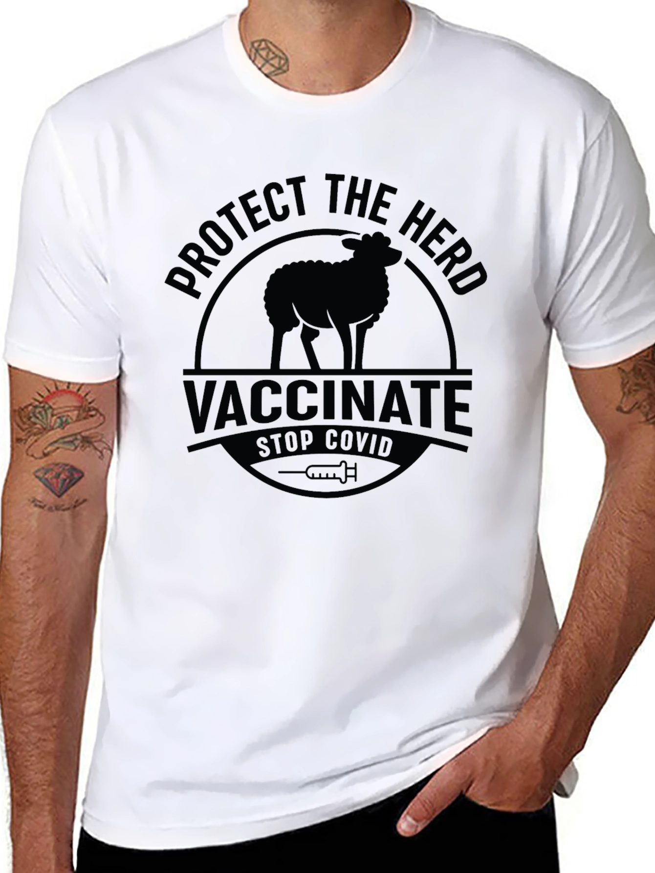 Protect the Herd Vaccinate Stop Covid T-Shirt