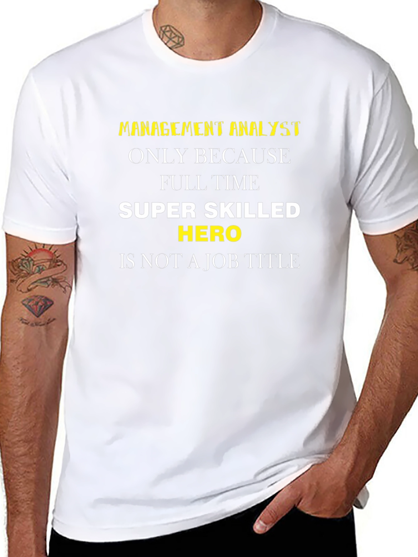 Funny Management Analyst Super Hero T-Shirt