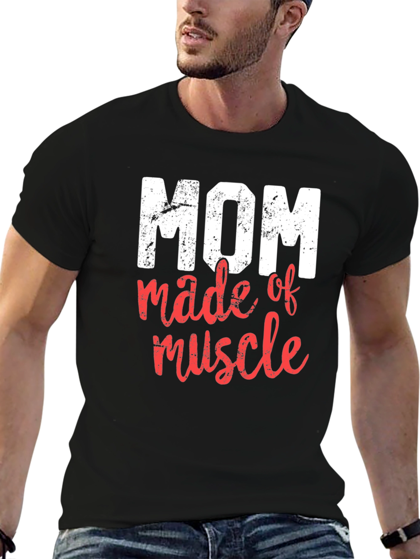 Mom Made of Muscle Graphic T-Shirt