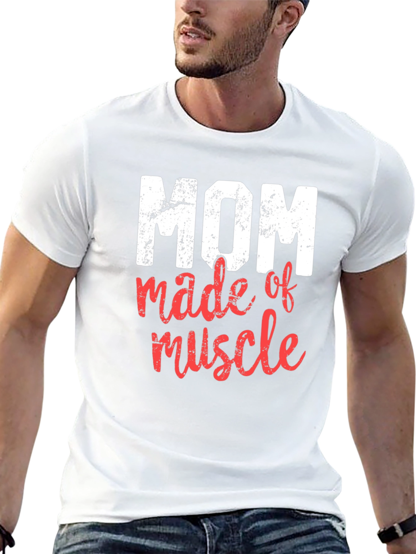 Mom Made of Muscle Graphic T-Shirt