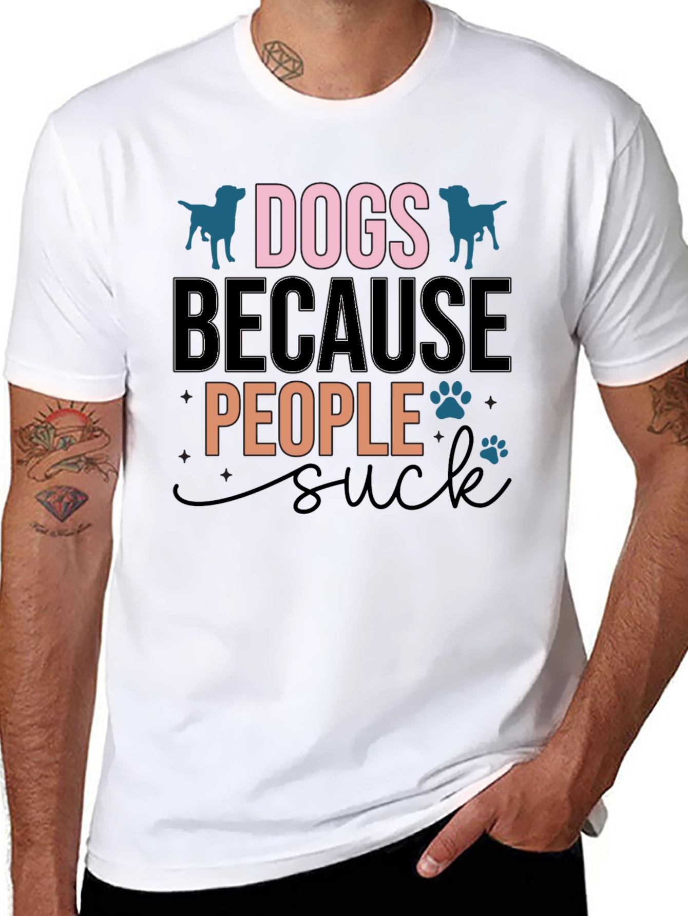 Dogs Because People Suck T-Shirt