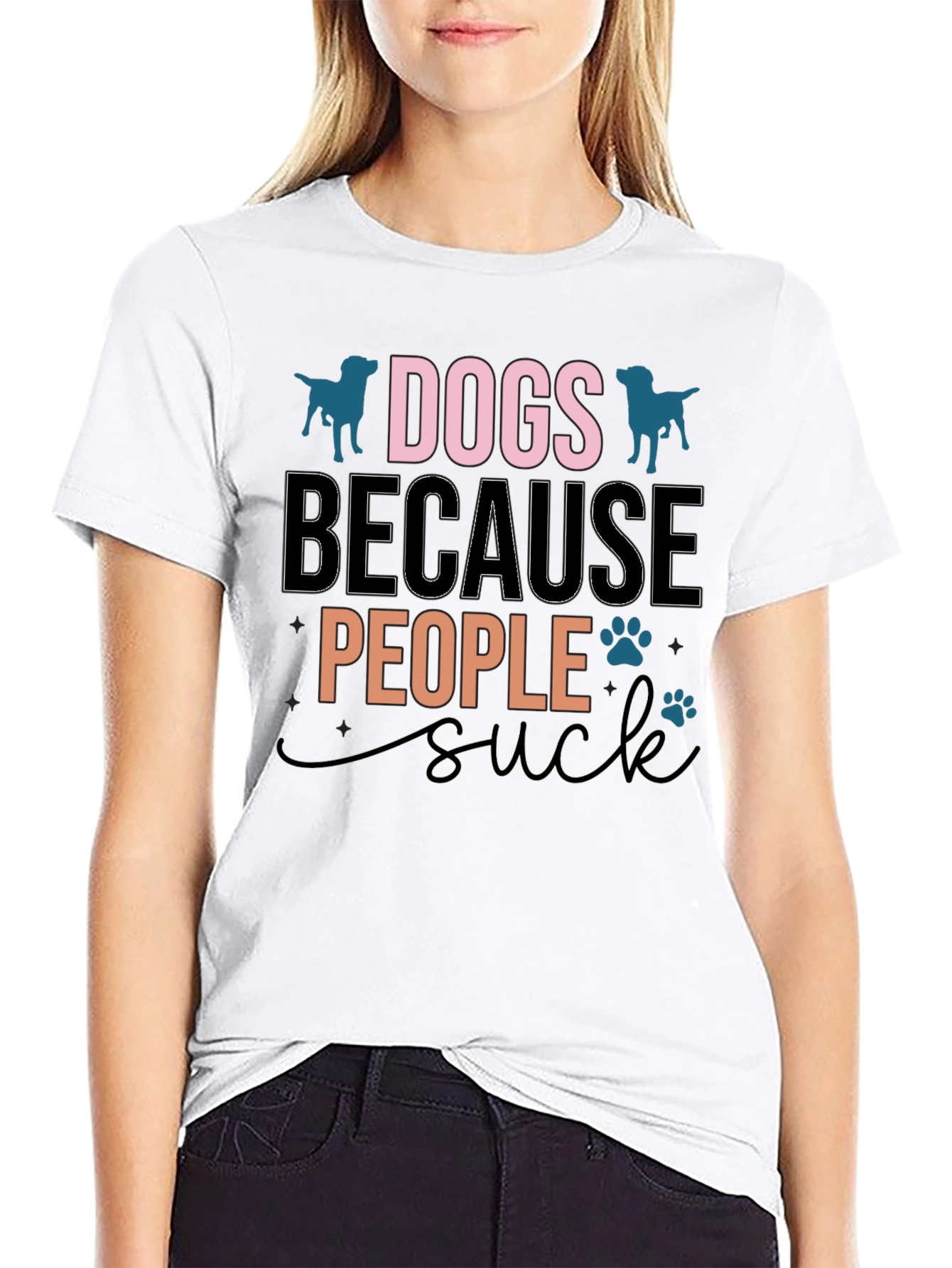 Dogs Because People Suck T-Shirt
