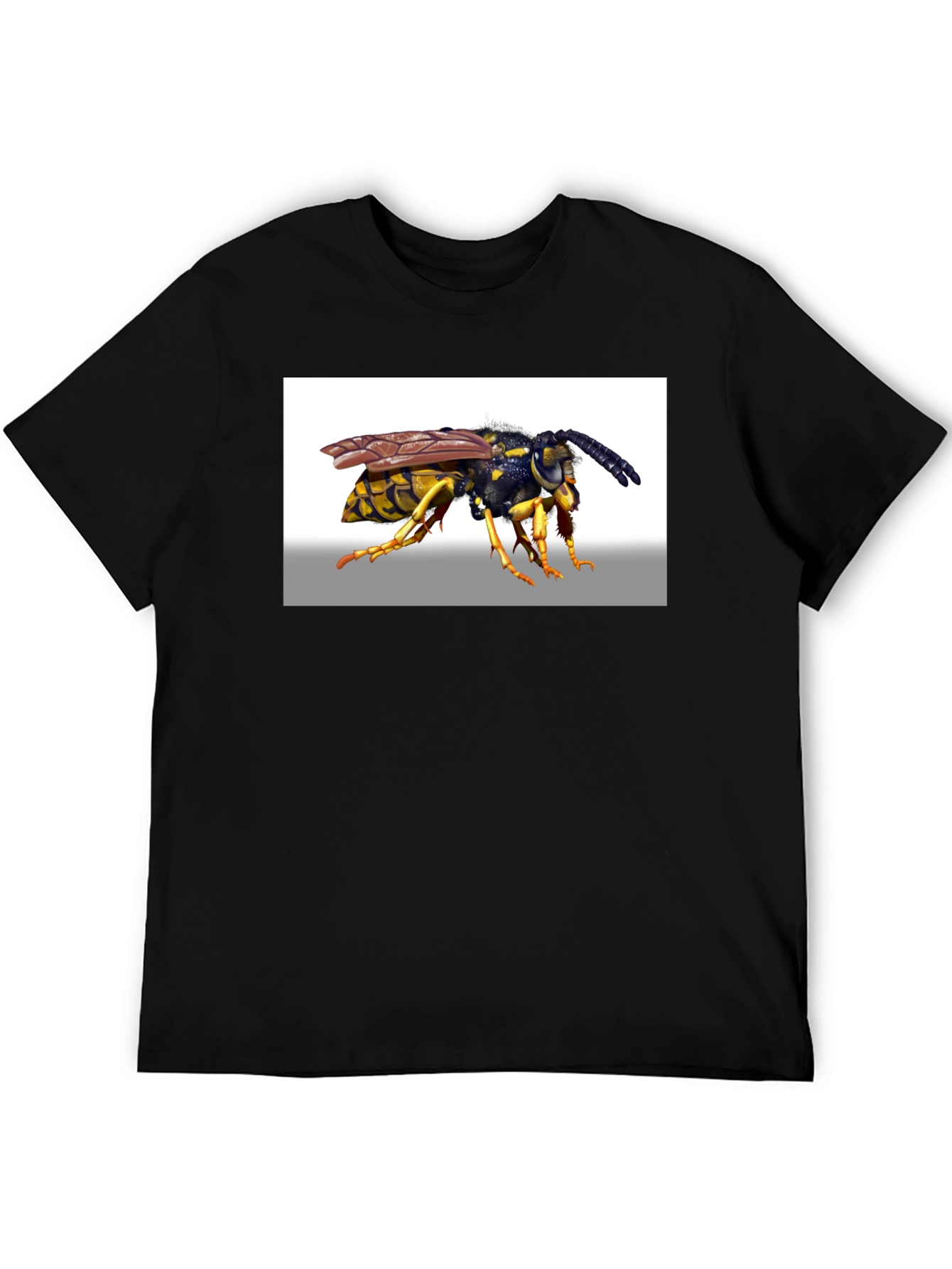 Wasp Graphic Tee - Bold Black Cotton T-Shirt