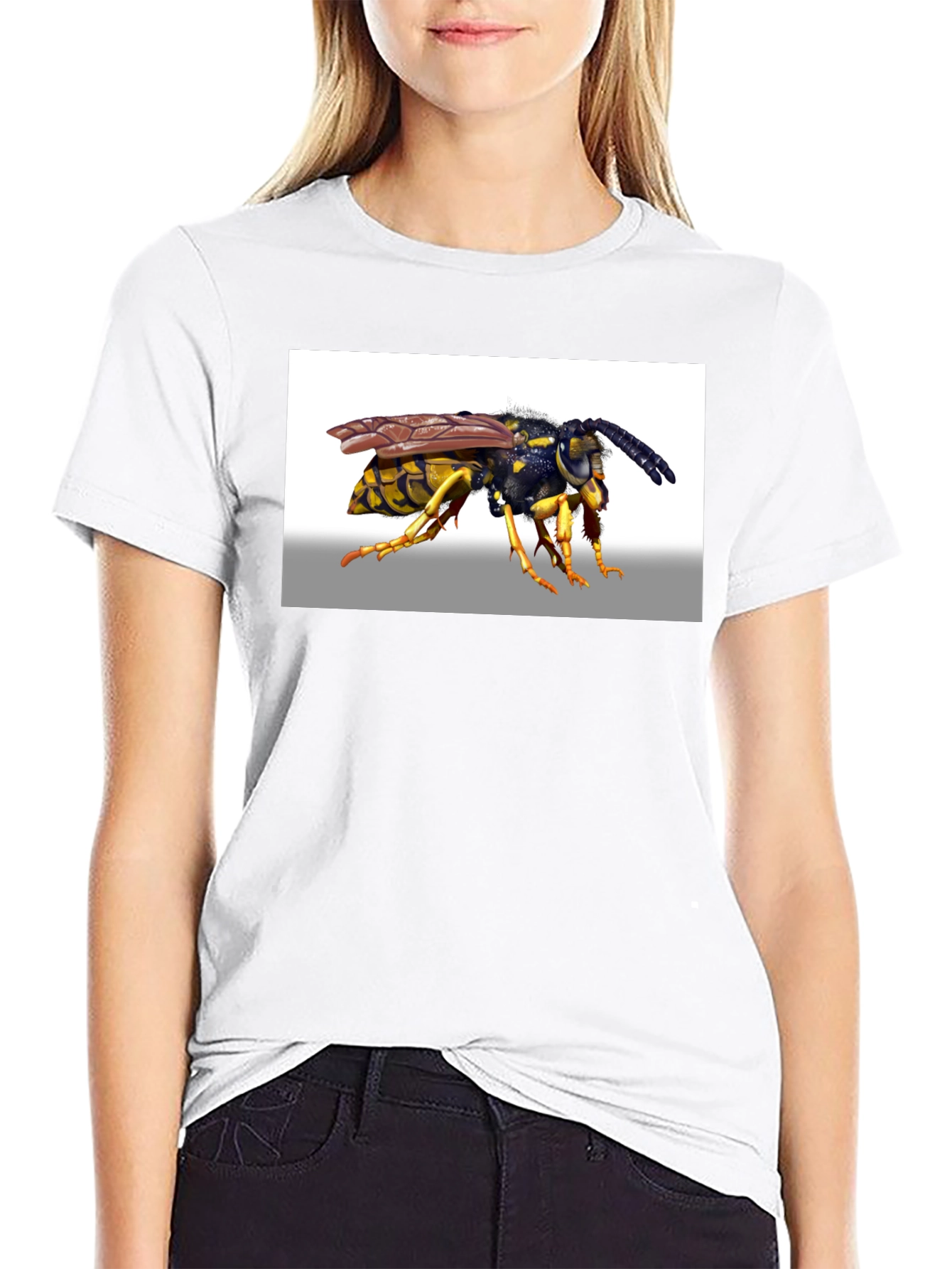 Wasp Graphic Tee - Bold Black Cotton T-Shirt