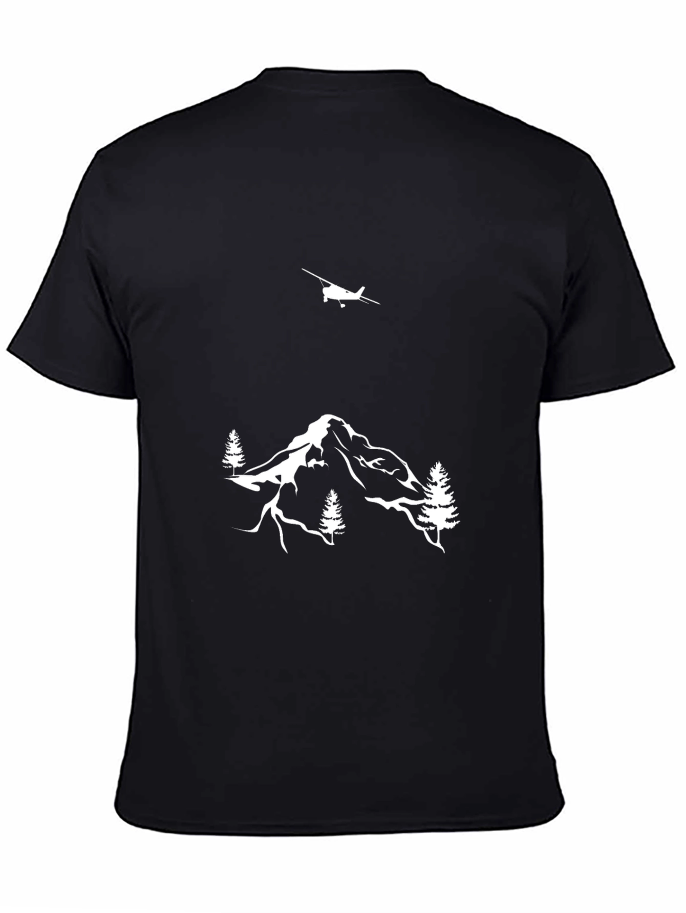 Mountain Plane Graphic Tee - Black