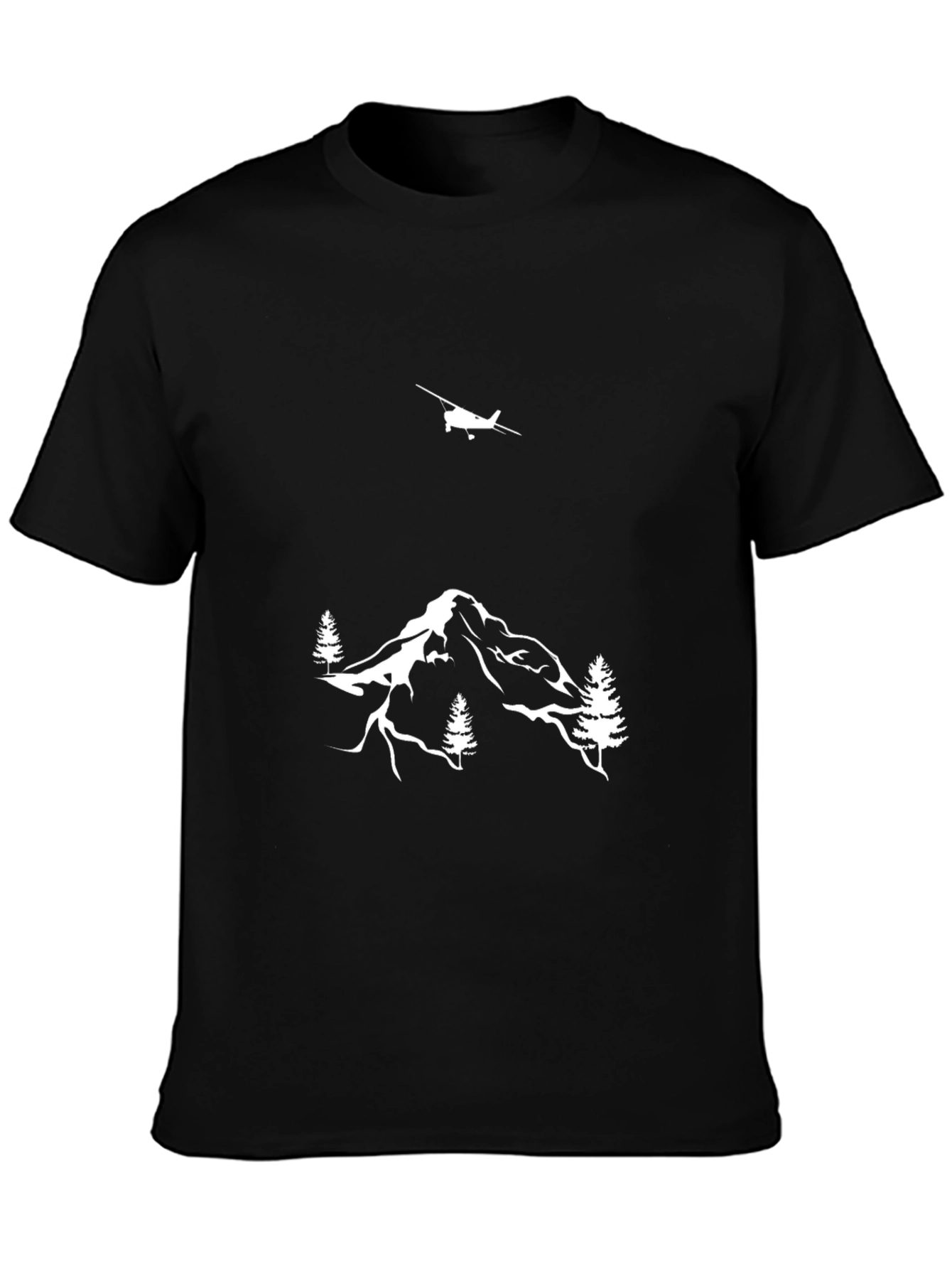 Mountain Plane Graphic Tee - Black