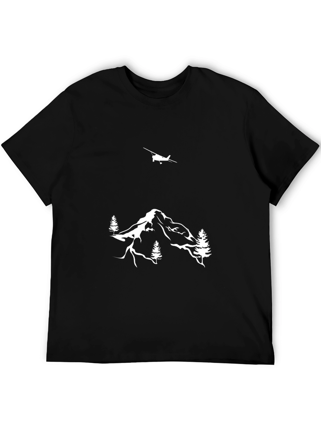 Mountain Plane Graphic Tee - Black