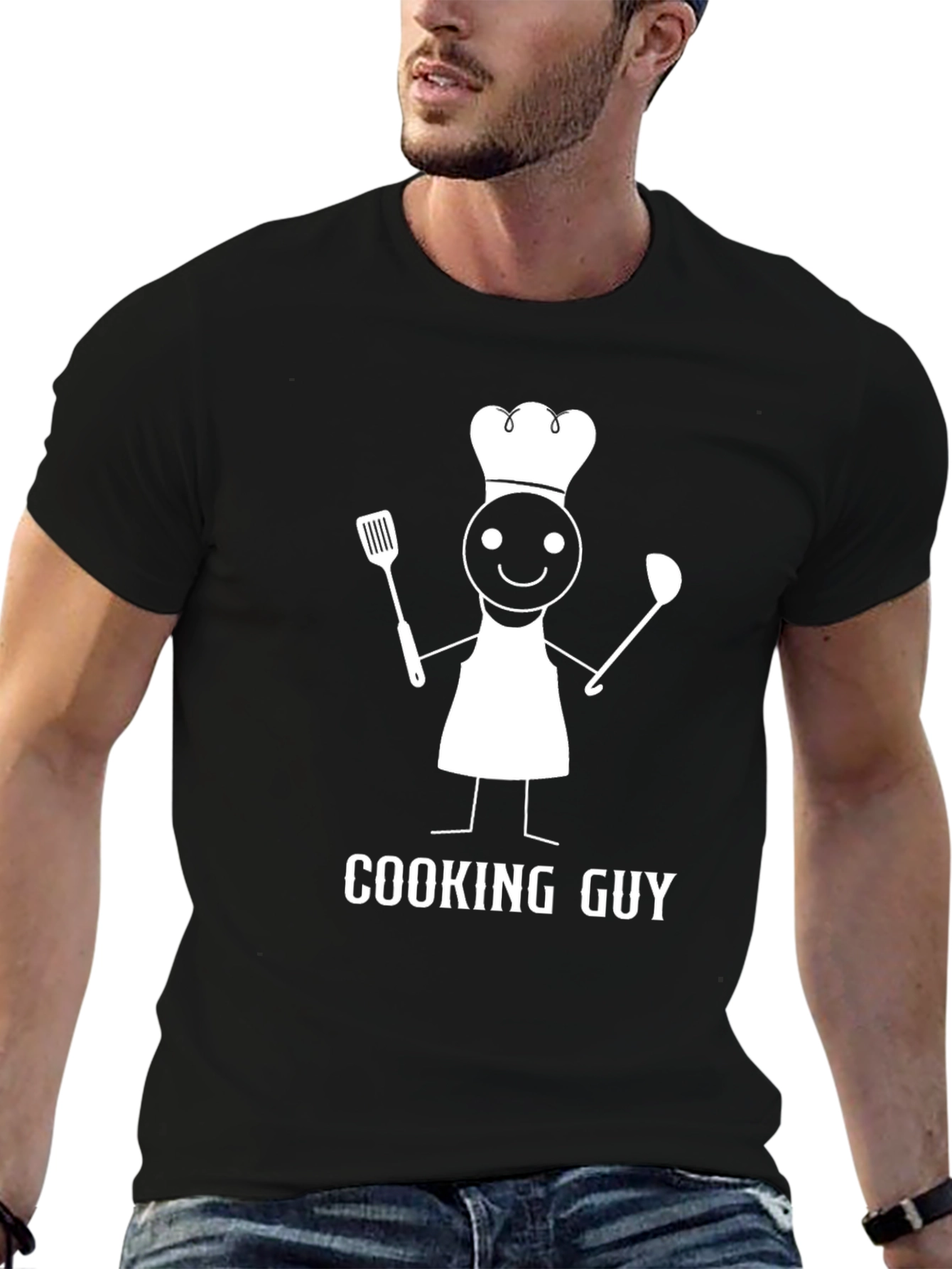 Cooking Guy Graphic T-Shirt Chef Design