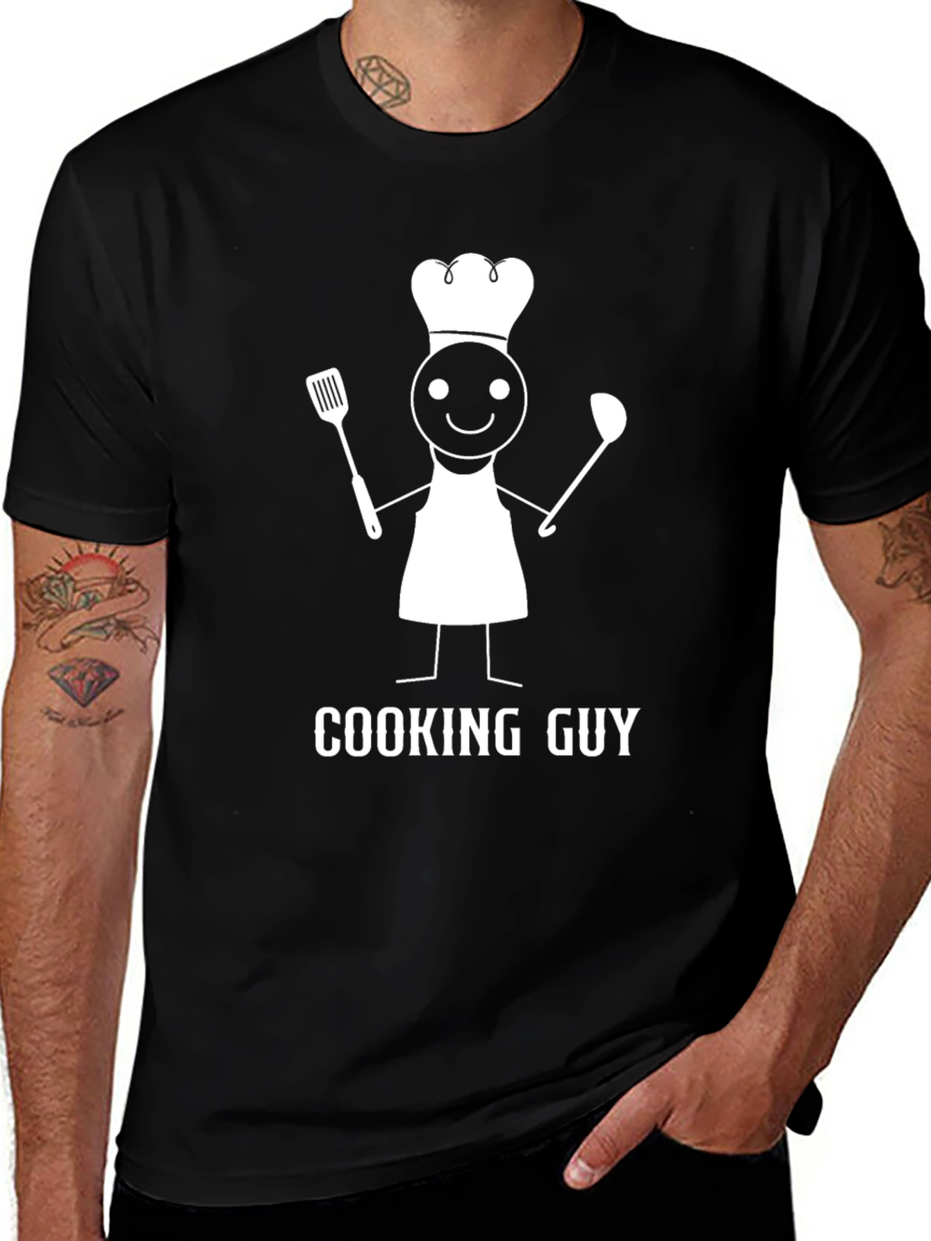 Cooking Guy Graphic T-Shirt Chef Design