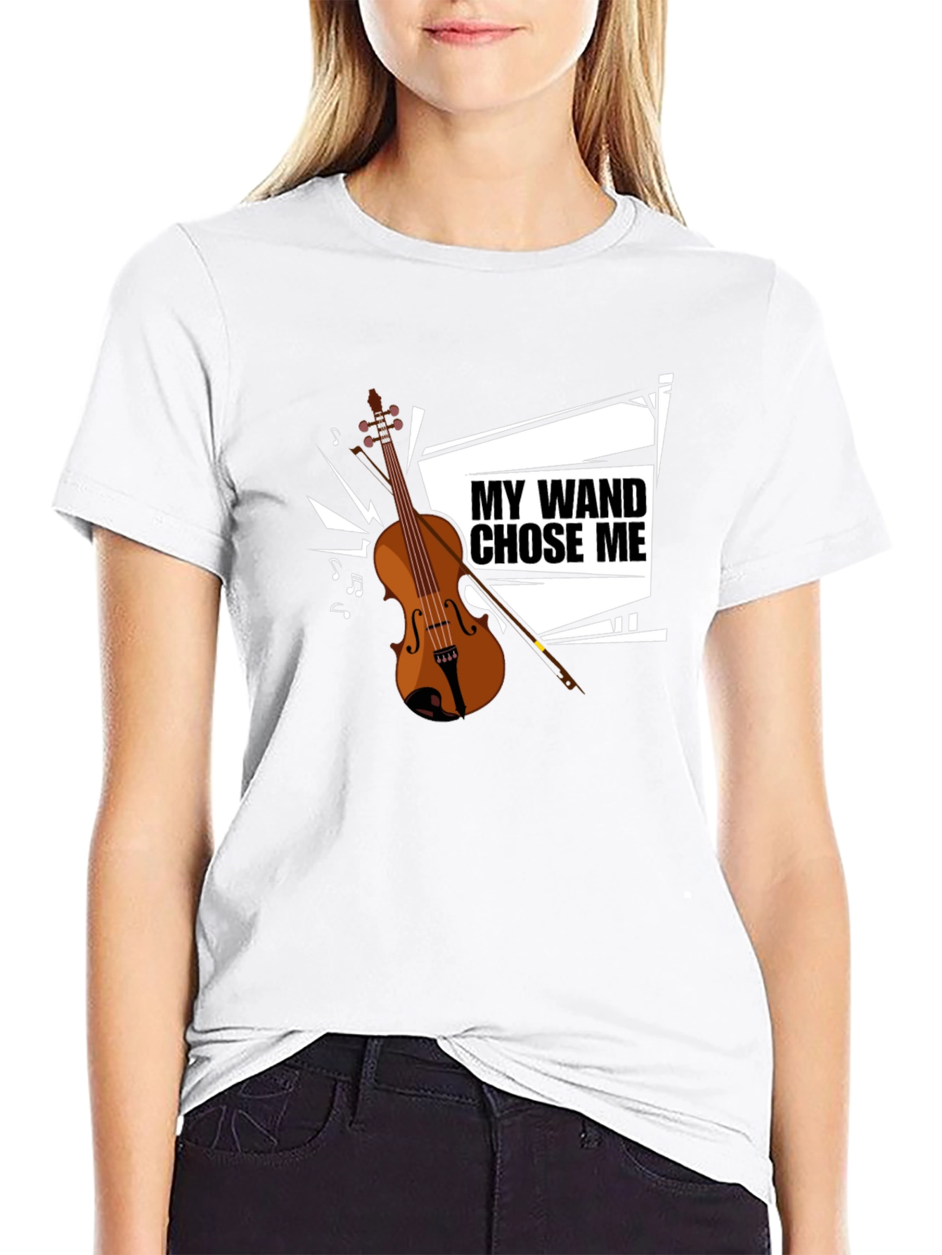 My Wand Chose Me T-Shirt - Violinist Gift Tee