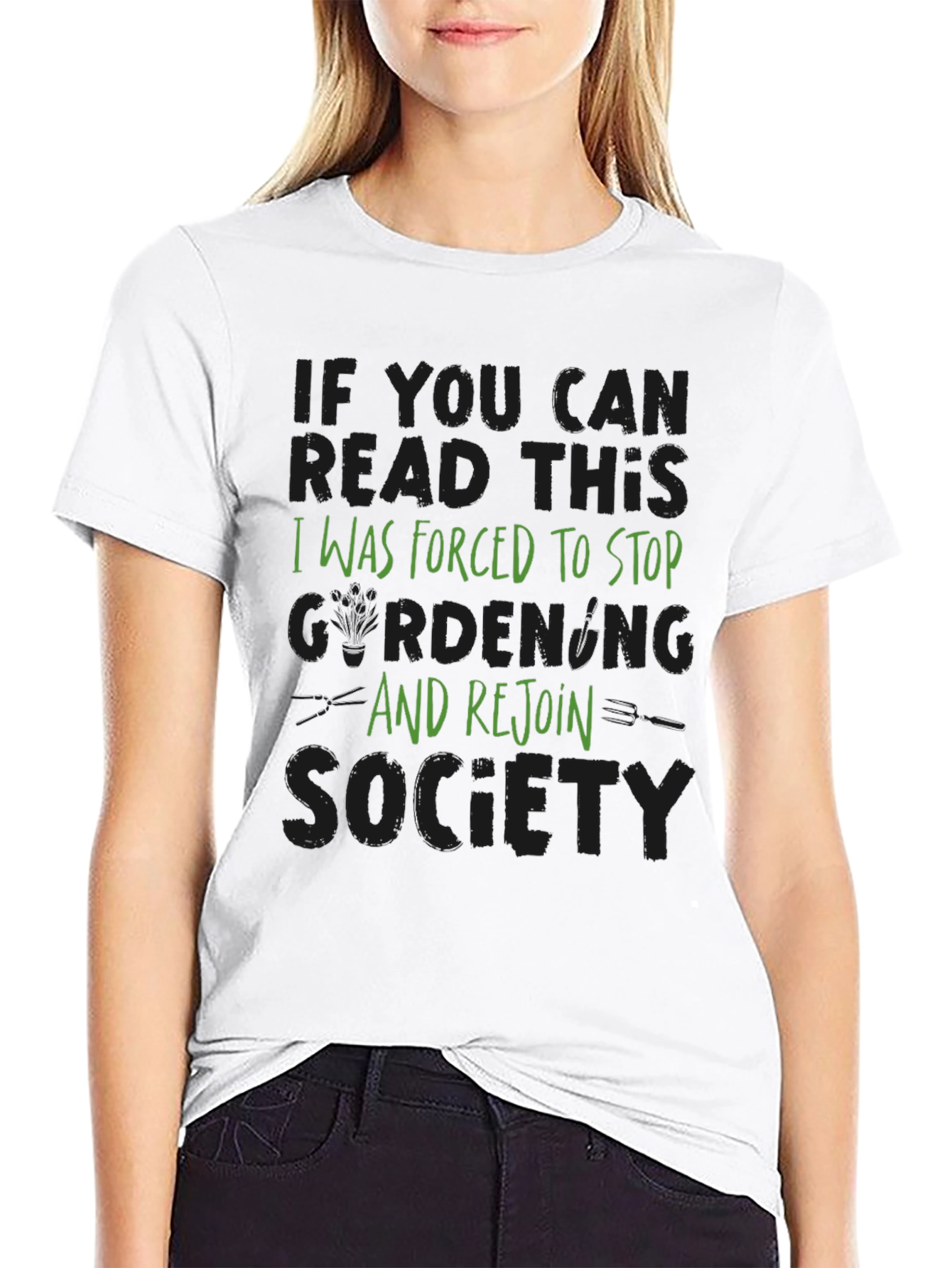 Gardening Humor T-Shirt: Forced to Rejoin Society